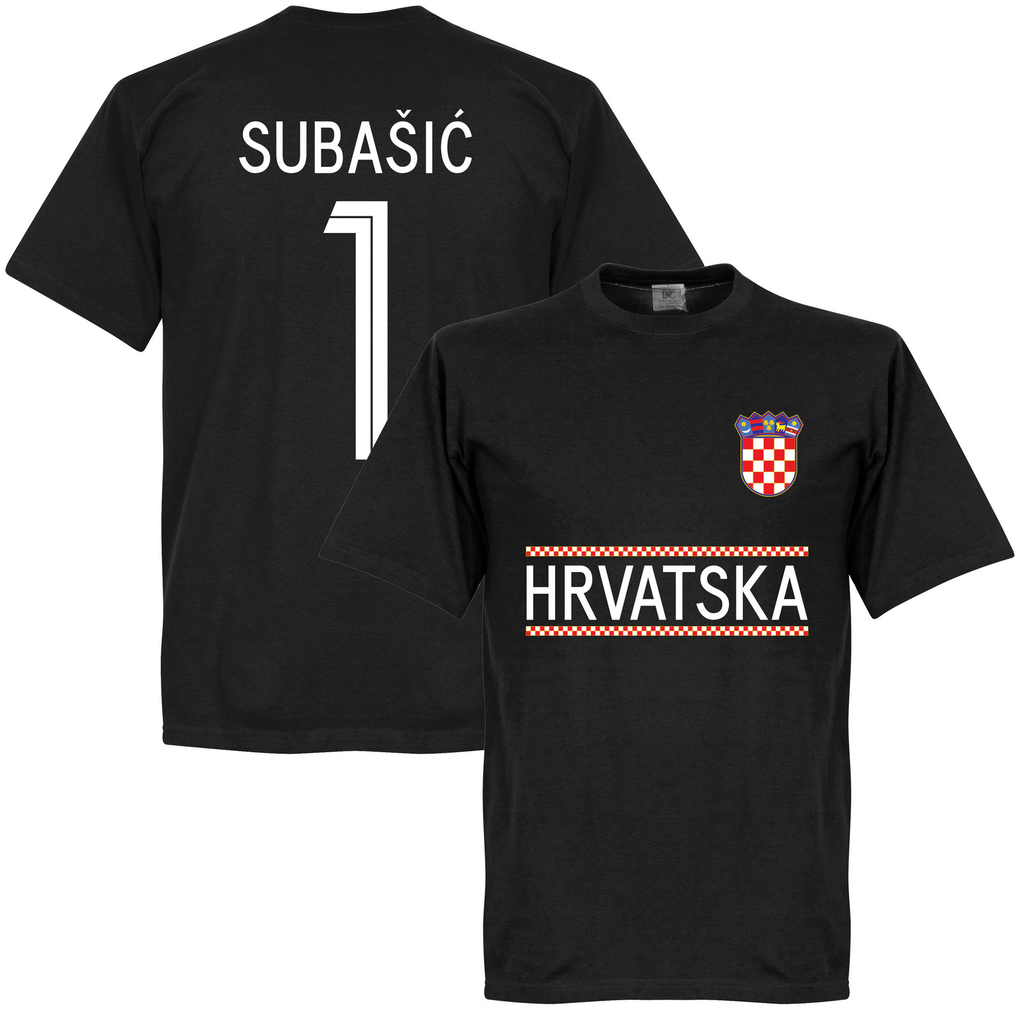 Chorvatsko - Tričko - číslo 1, Danijel Subašić, černé