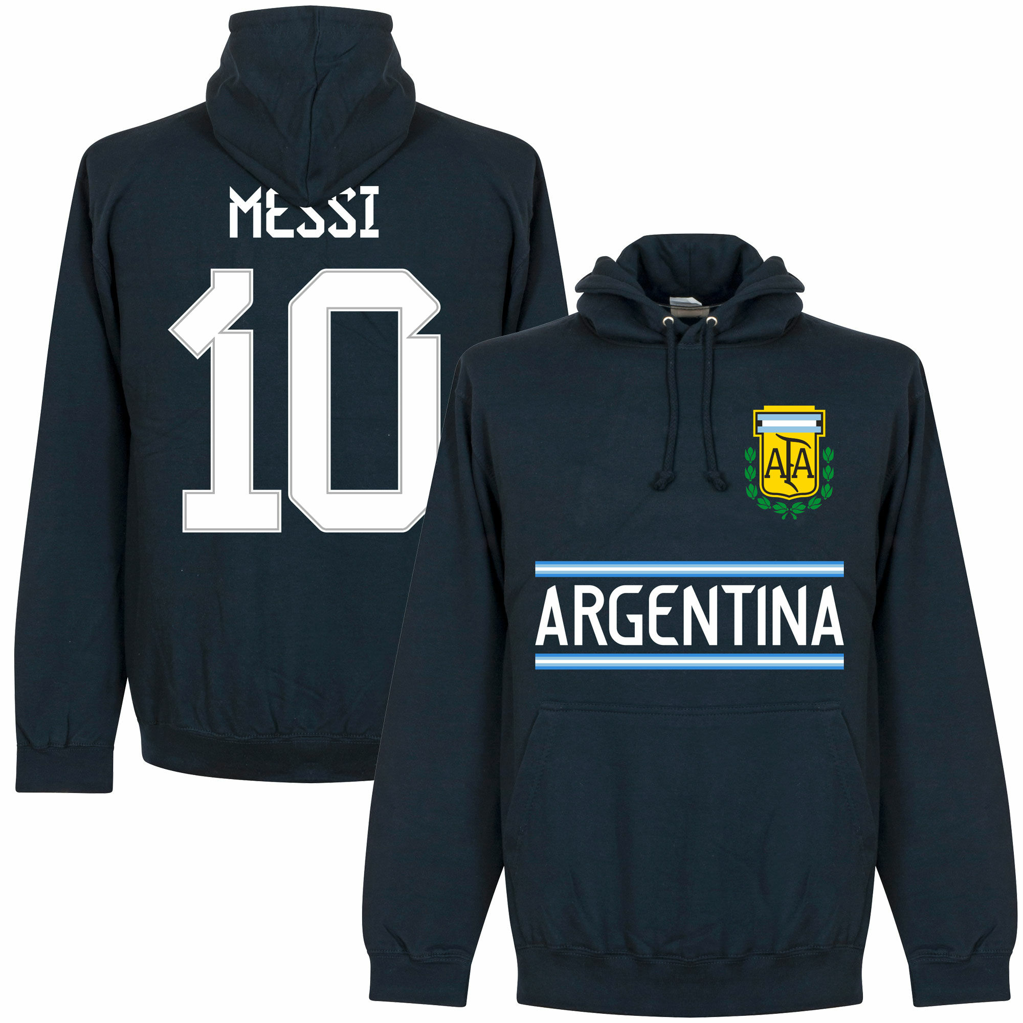 Argentina - Mikina s kapucí dětská - modrá, číslo 10, Lionel Messi