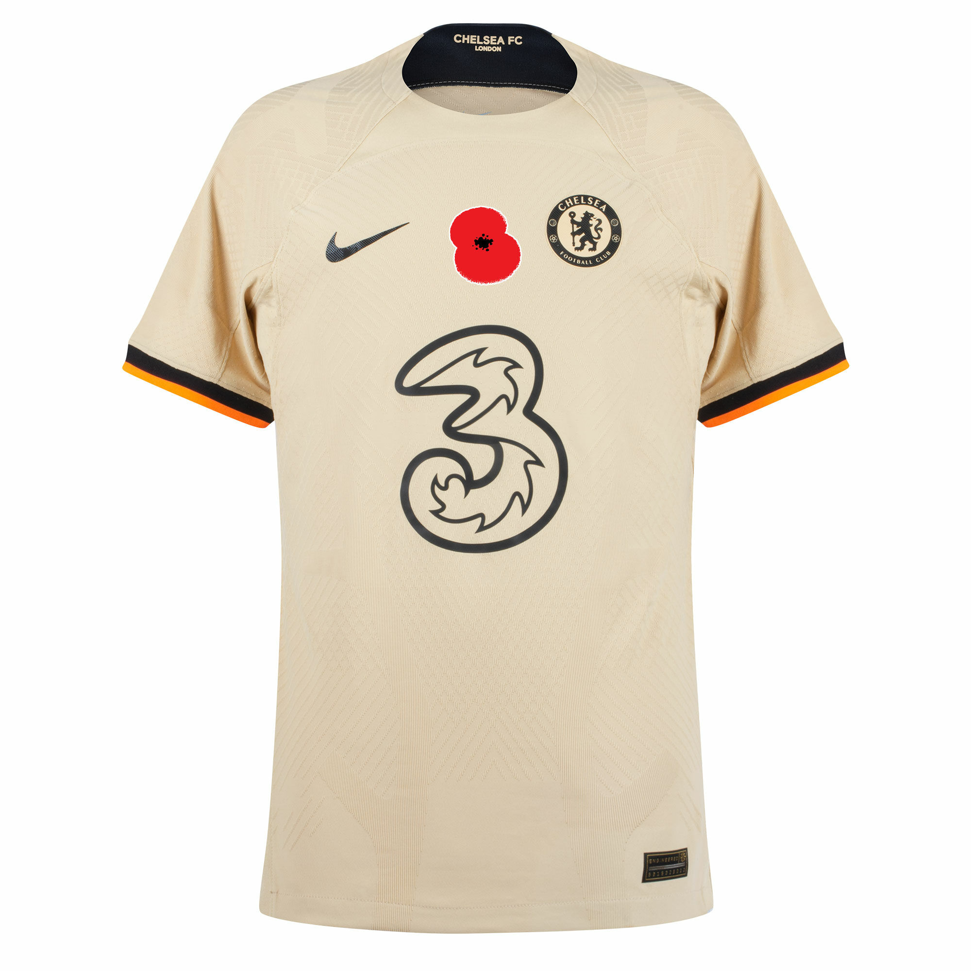 Chelsea - Dres fotbalový "Match" - logo British Legion Poppy, bílý, sezóna 2022/23, třetí sada, Dri-FIT ADV