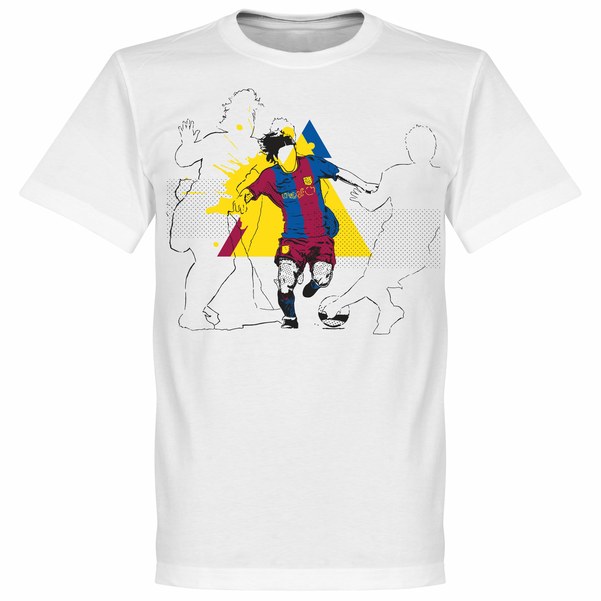 Barcelona - Tričko "Action Backpost" dětské - bílé, Lionel Messi