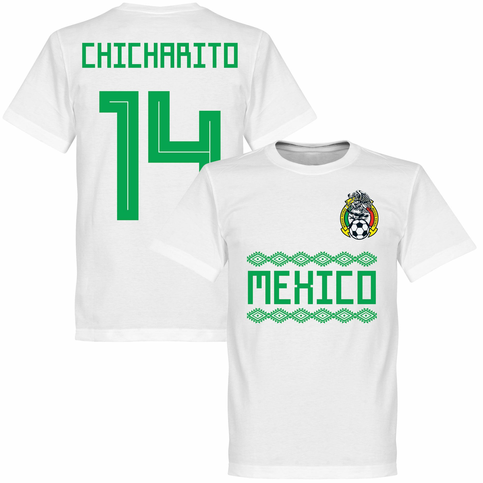 Mexiko - Tričko - bílé, číslo 14, Chicharito