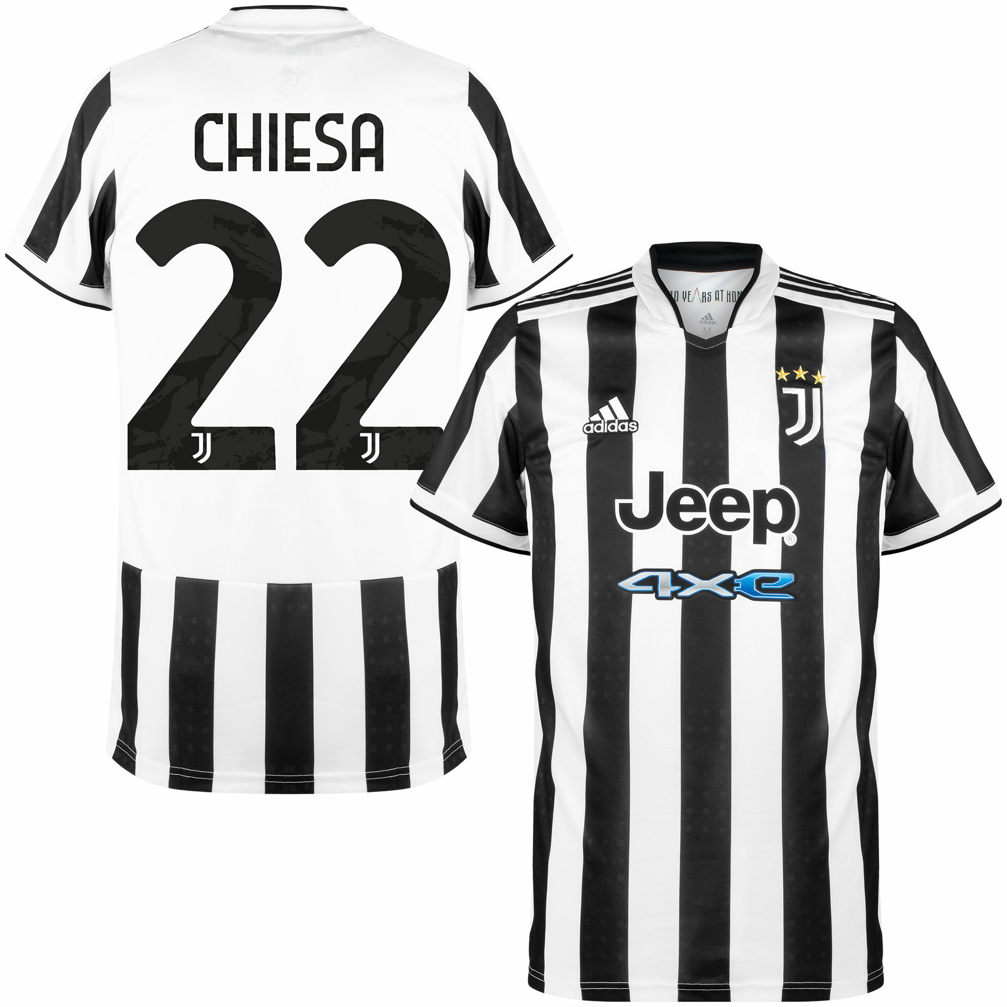 Juventus FC - Dres fotbalový - sezóna 2021/22, oficiální potisk, černý, číslo 22, domácí, Federico Chiesa