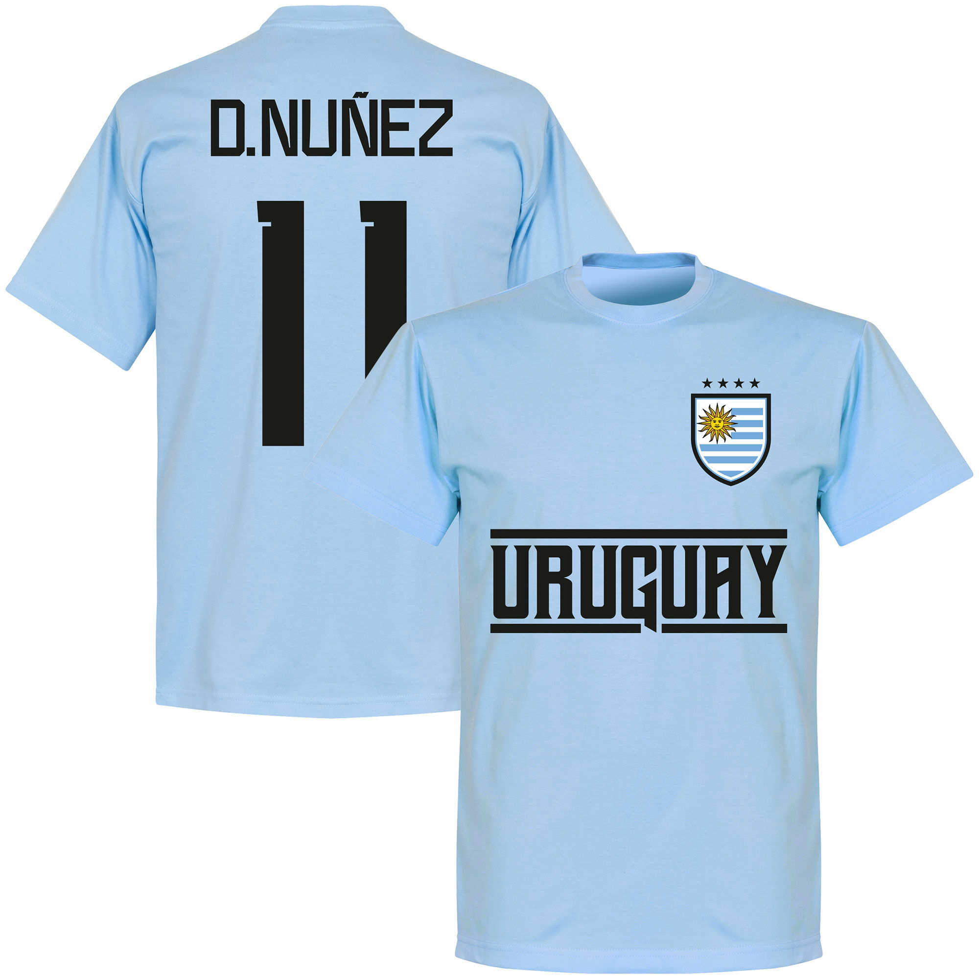 Uruguay - Tričko - číslo 11, modré, Darwin Núñez