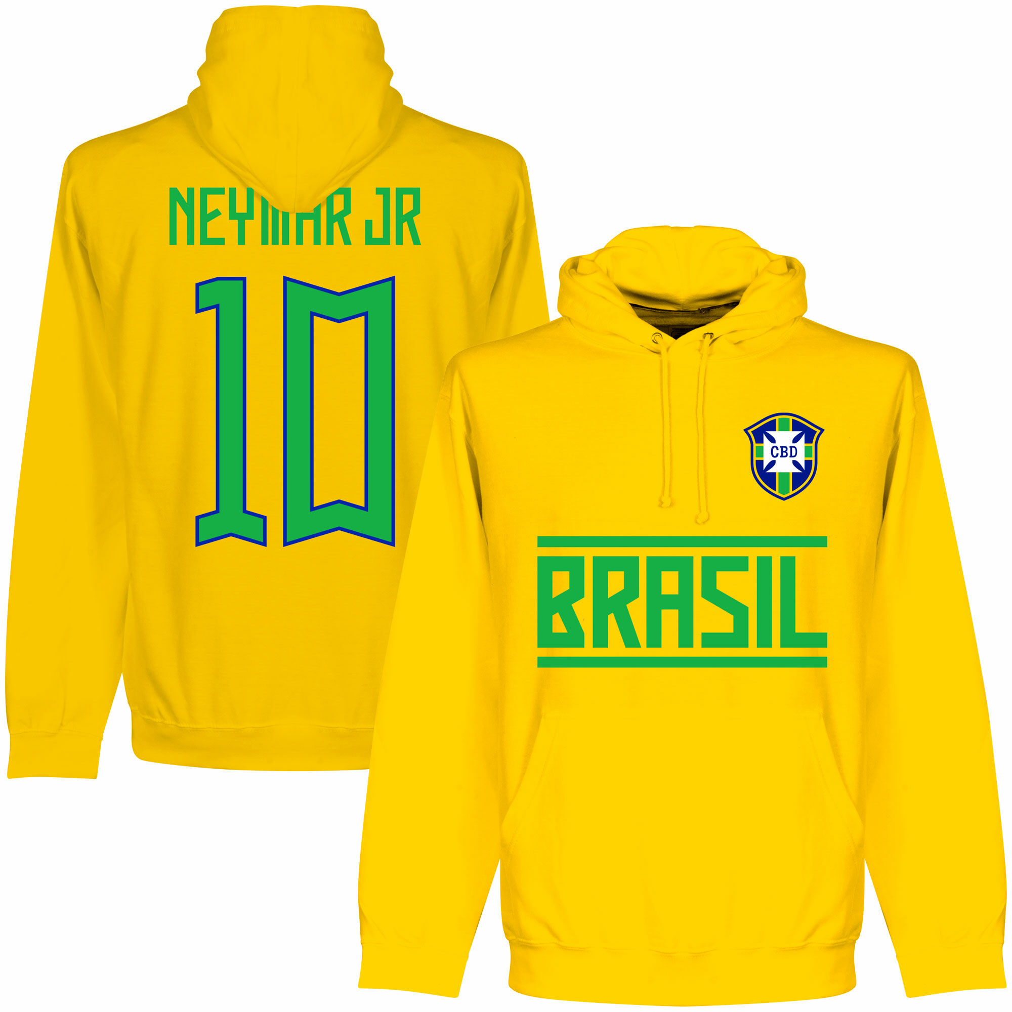 Brazílie - Mikina s kapucí - žlutá