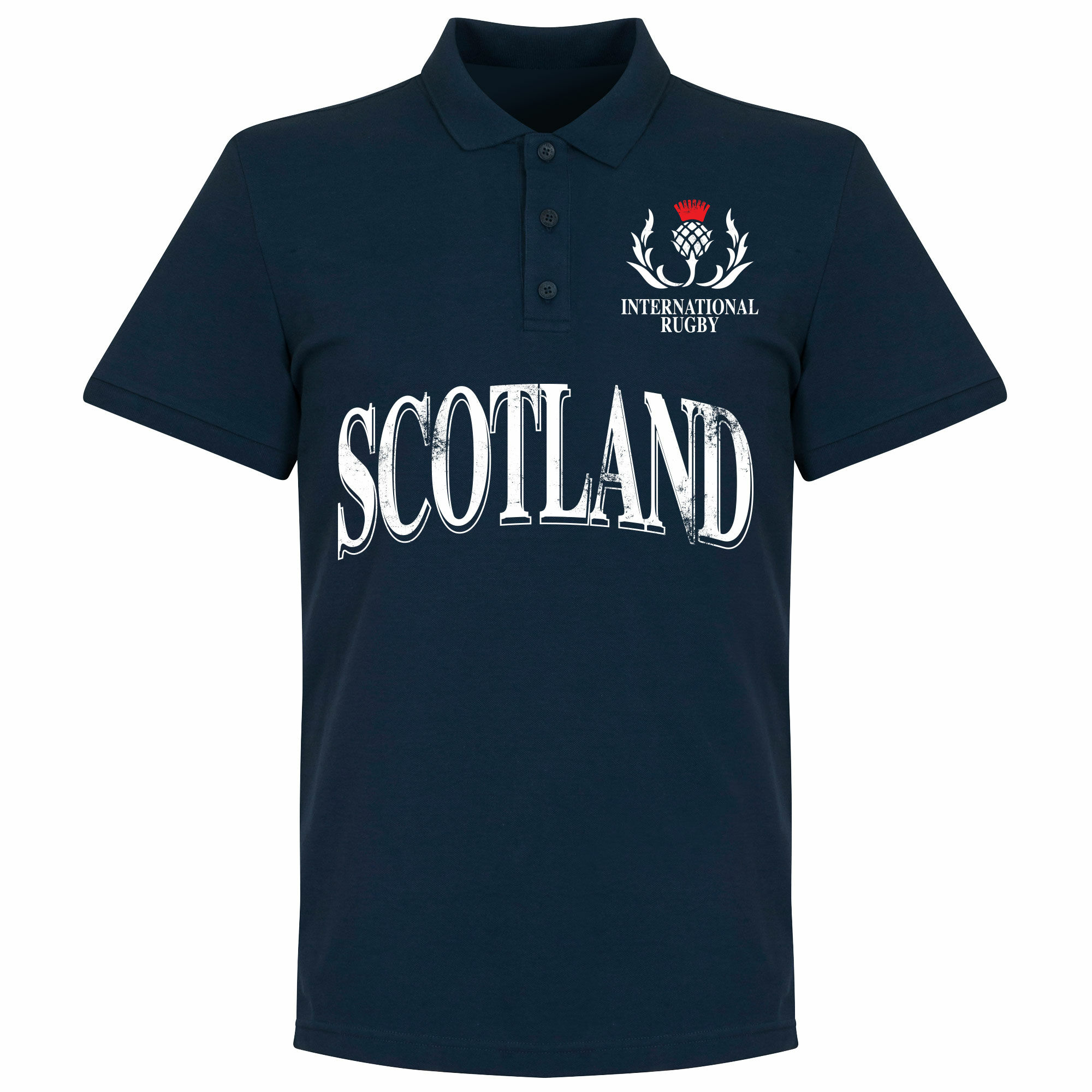 Skotsko - Tričko s límečkem "Rugby" - modré