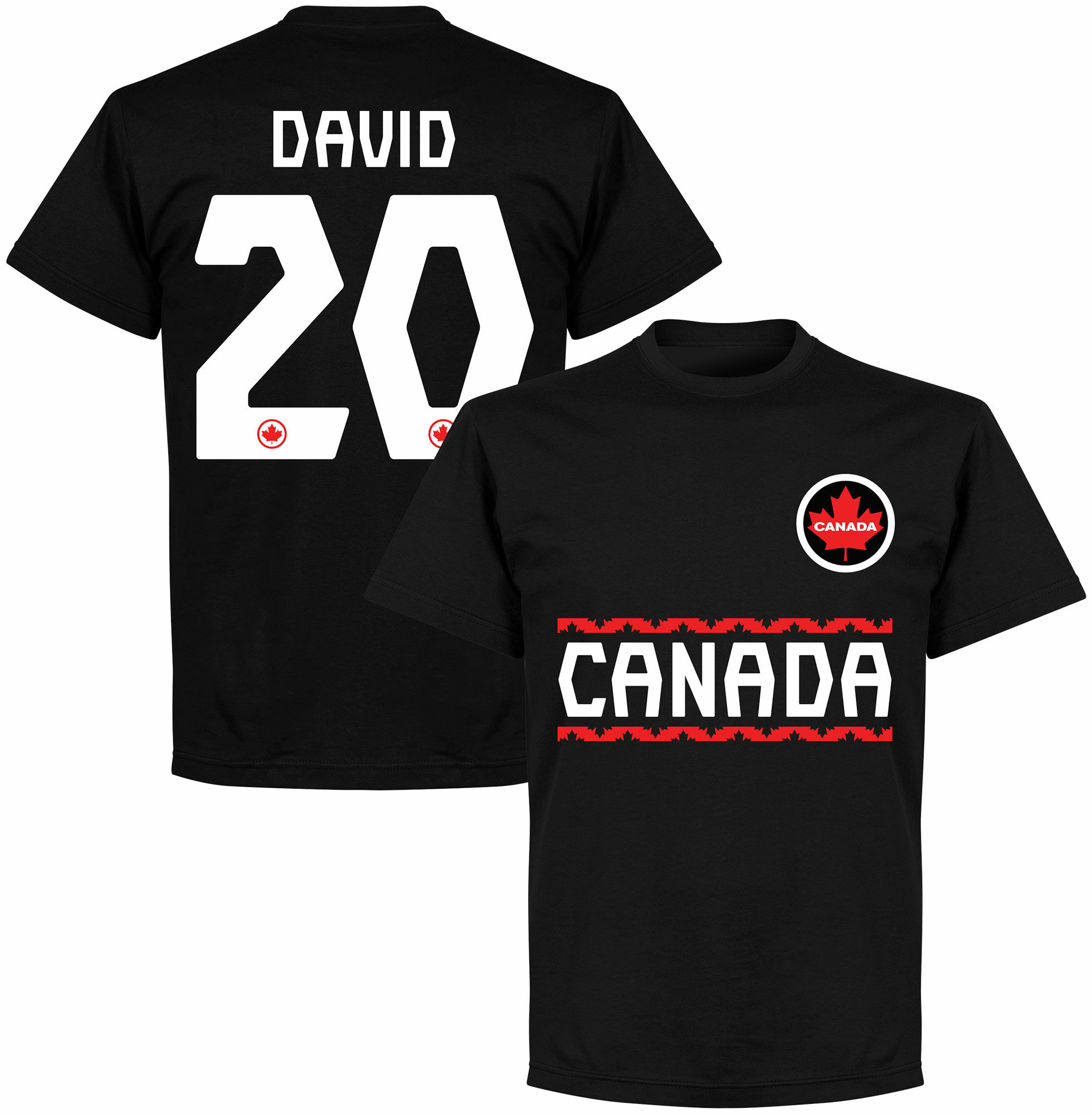 Kanada - Tričko - číslo 20, černé, Jonathan David