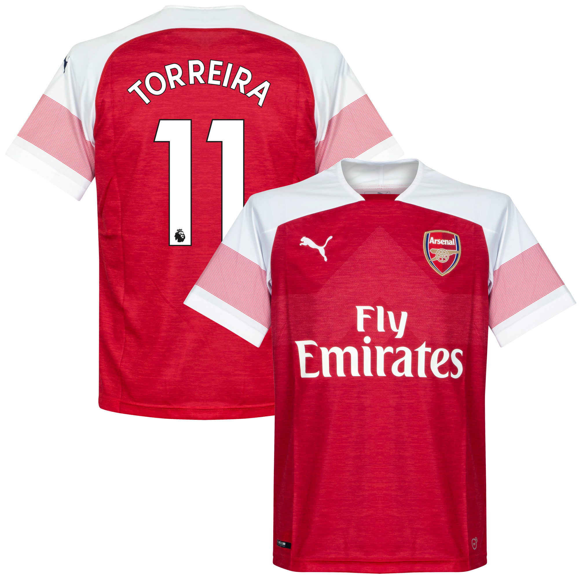 Arsenal - Dres fotbalový - Lucas Torreira, sezóna 2018/2019, domácí, číslo 11, červený