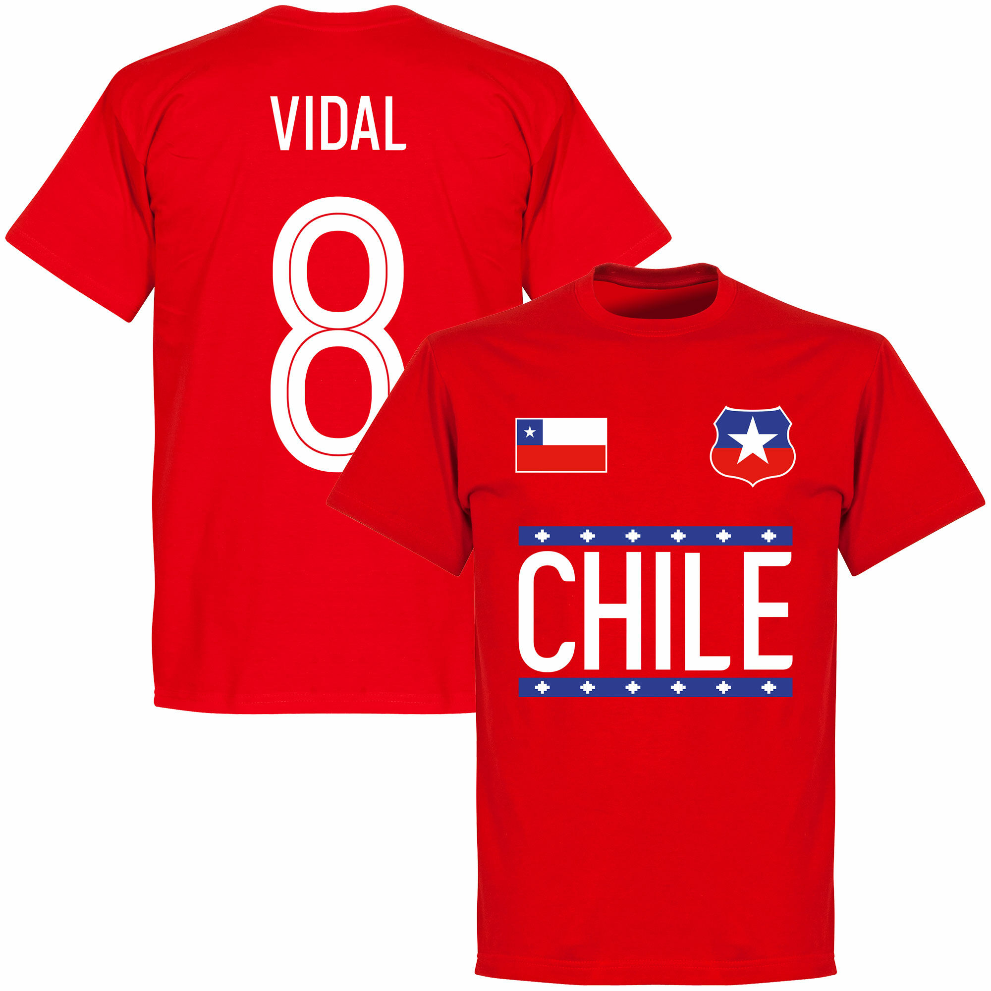 Chile - Tričko - červené, Arturo Vidal, číslo 8