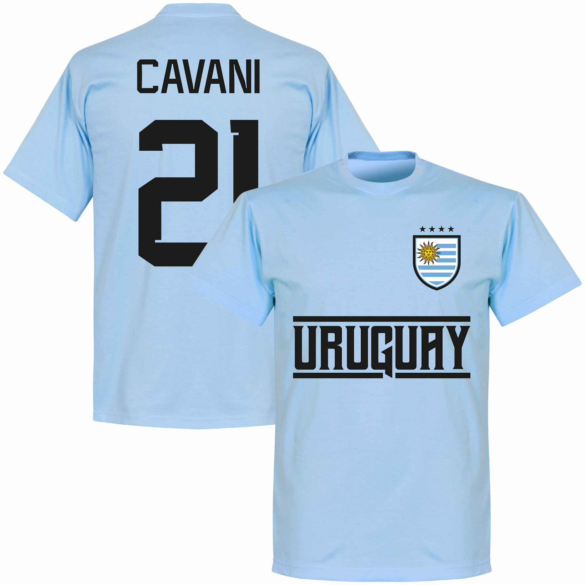 Uruguay - Tričko dětské - Edinson Cavani, číslo 21, modré
