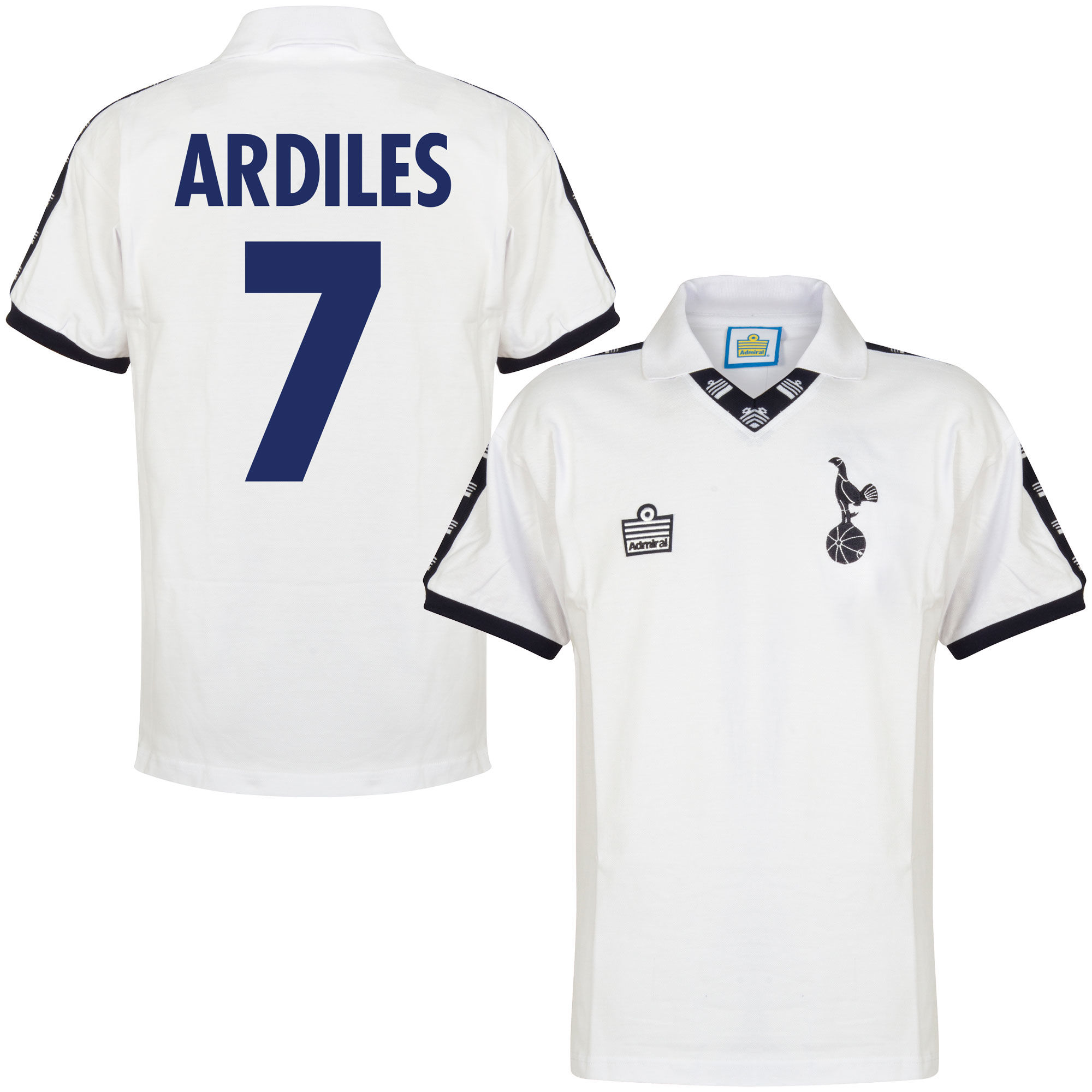 Tottenham Hotspur - Dres fotbalový - bílý, retrostyl, číslo 7, sezóna 1977/78, Osvaldo Ardiles, domácí