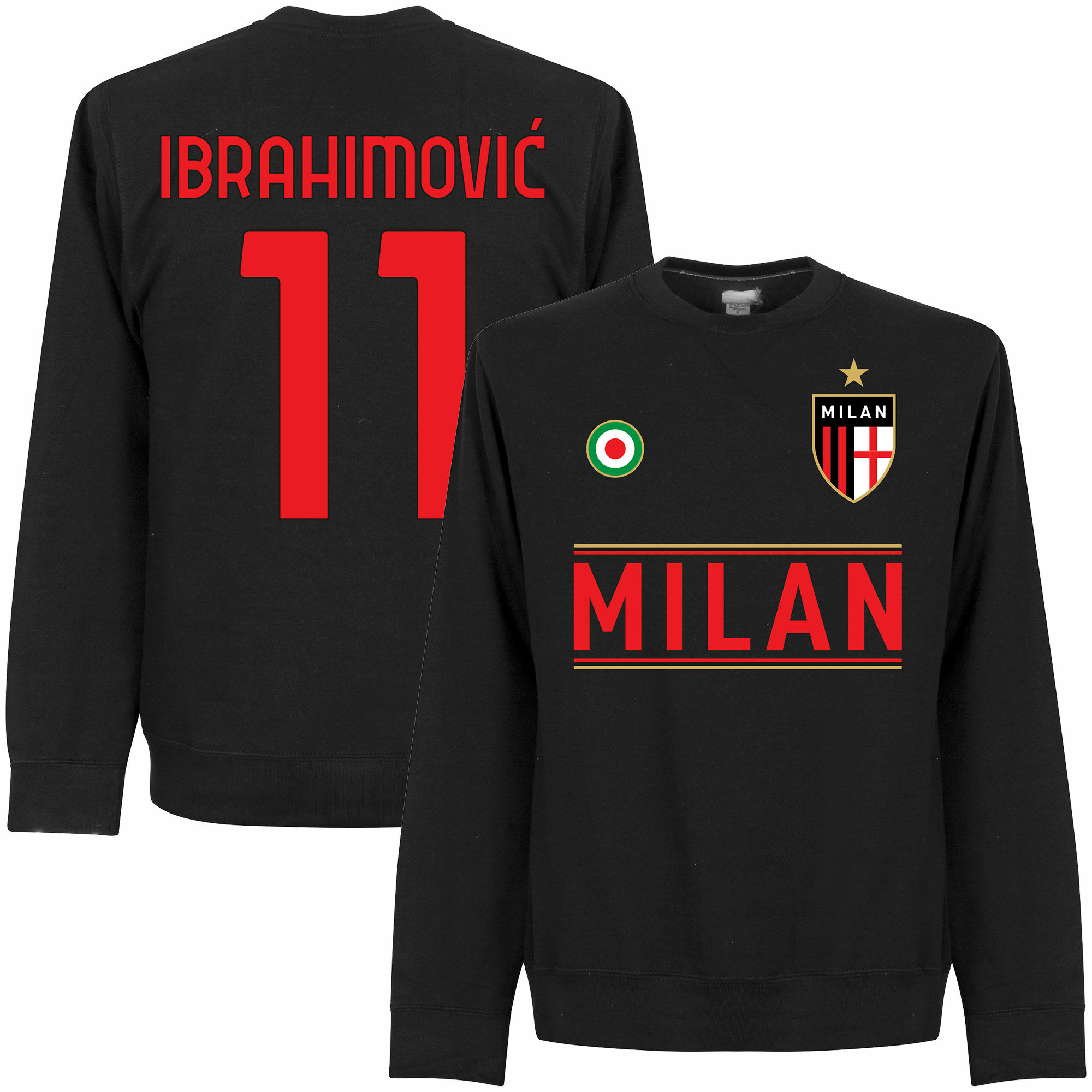 AC Milán - Mikina - černá, číslo 11, Zlatan Ibrahimović