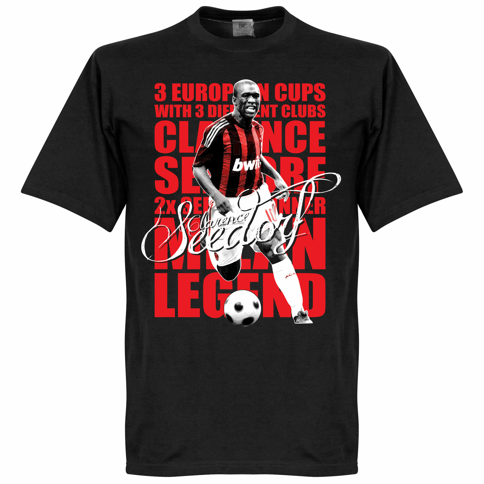 AC Milán - Tričko "Legend" - Clarence Seedorf, černé
