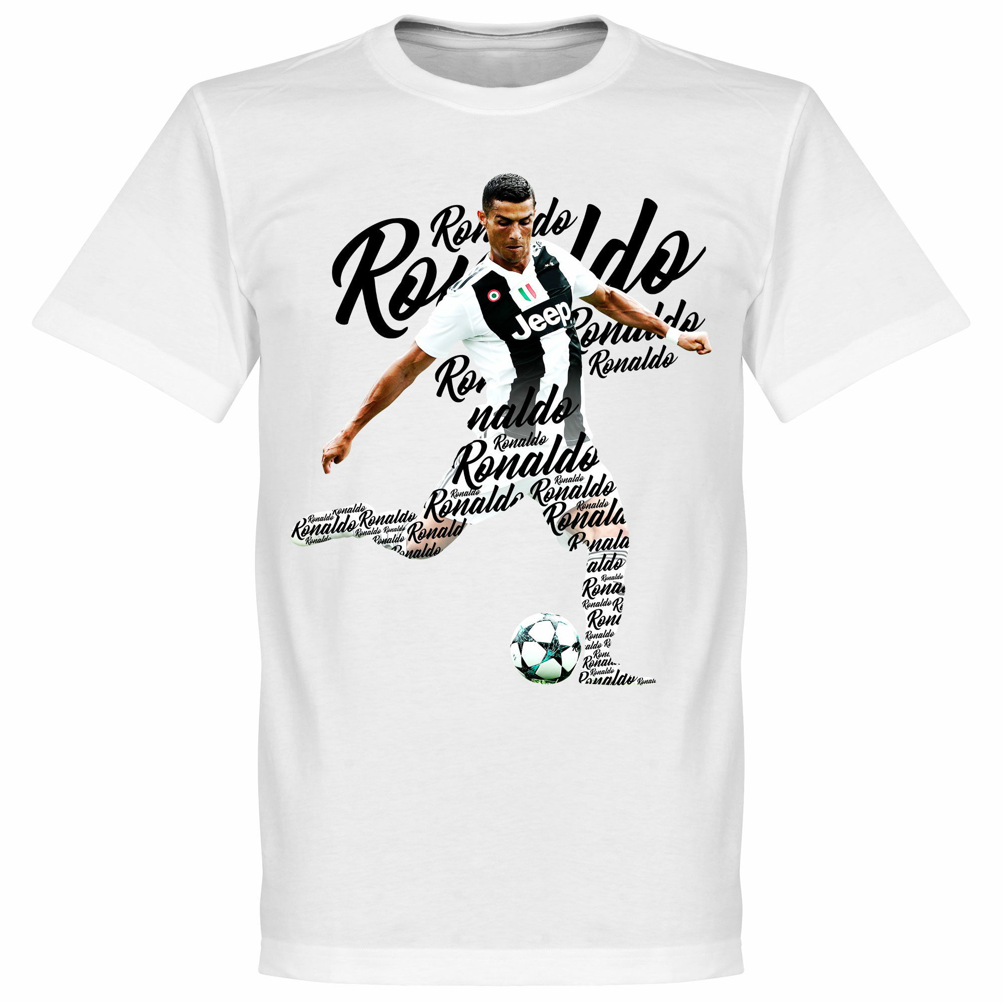Juventus FC - Tričko "Script" - bílé, Ronaldo