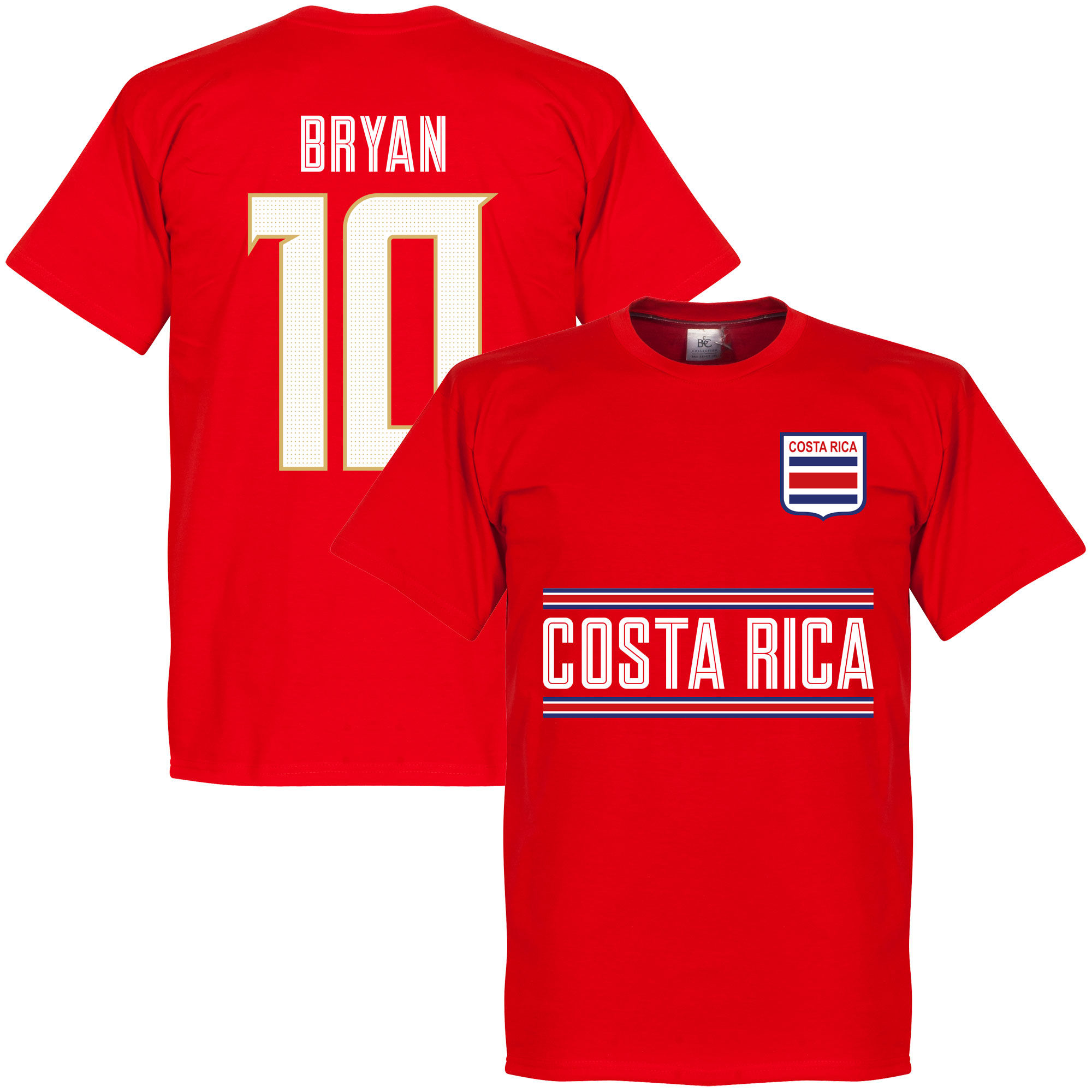 Kostarika - Tričko - červené, Bryan Ruiz, číslo 10