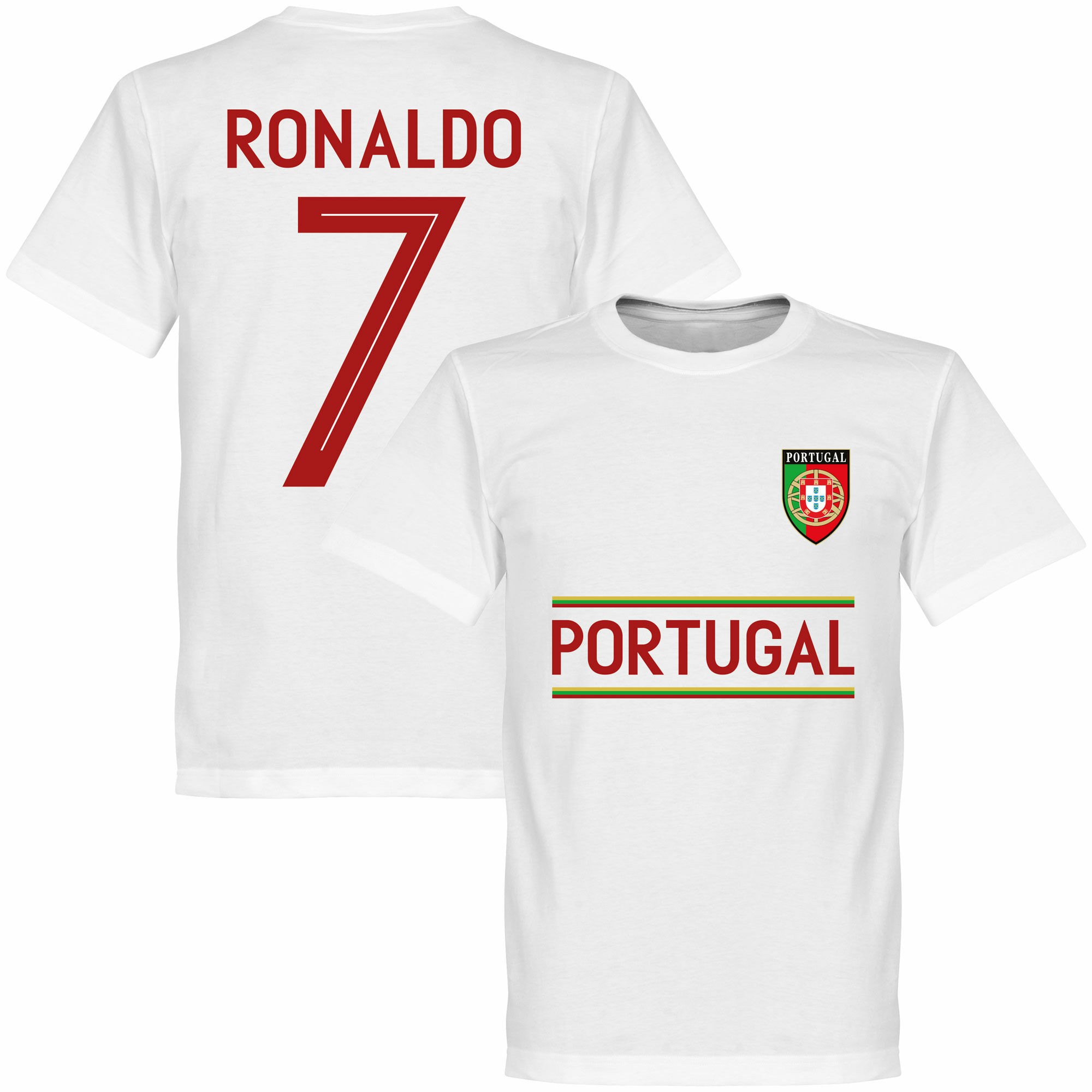 Portugalsko - Tričko - bílé, Ronaldo, číslo 7