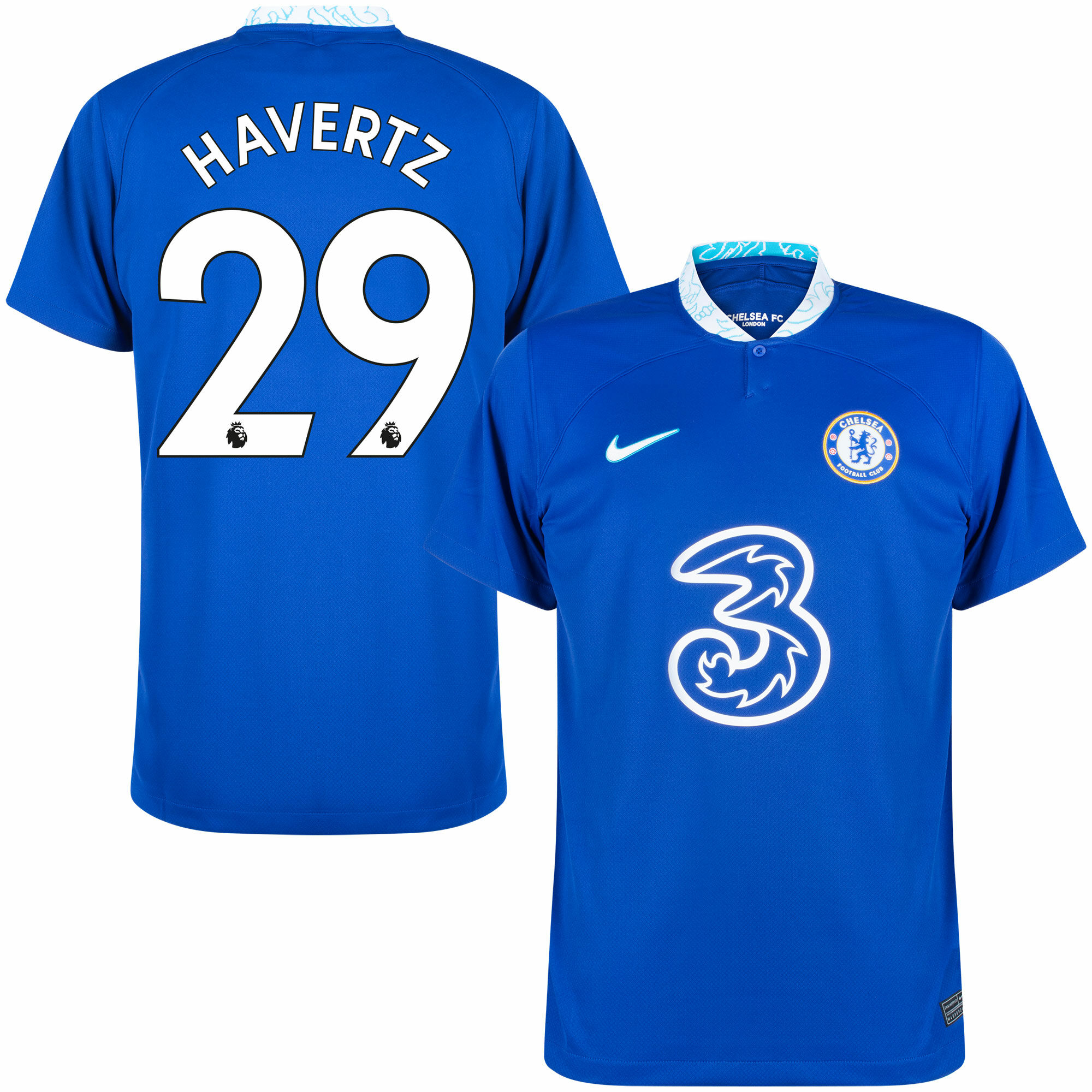Chelsea - Dres fotbalový - číslo 29, Kai Havertz, Premier League, domácí, sezóna 2022/23, modrý