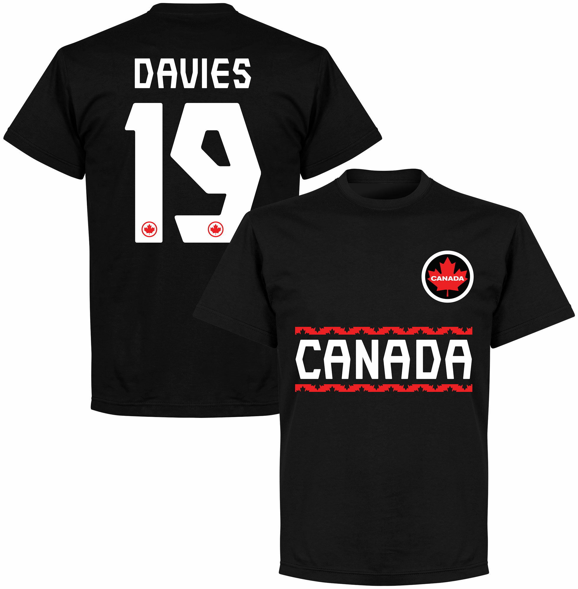 Kanada - Tričko - číslo 19, černé, Alphonso Davies