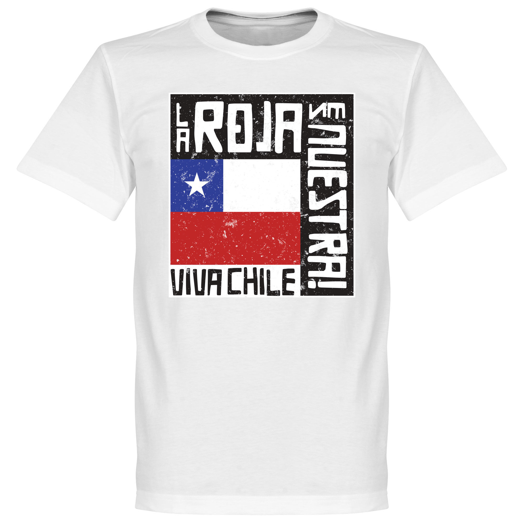 Chile - Tričko "Le Roja Es Nuestra" - bílé