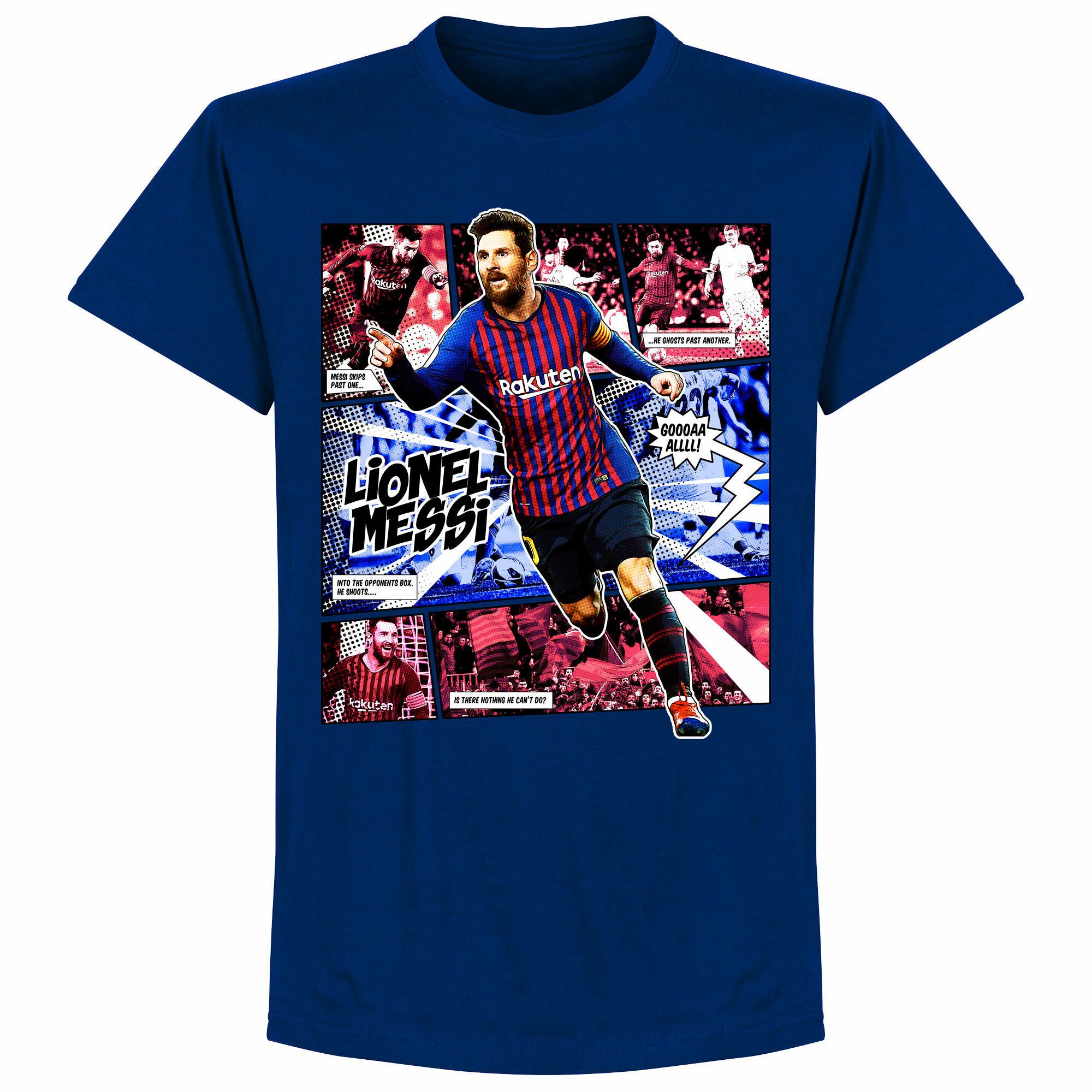 Barcelona - Tričko "Comic" - Lionel Messi, modré