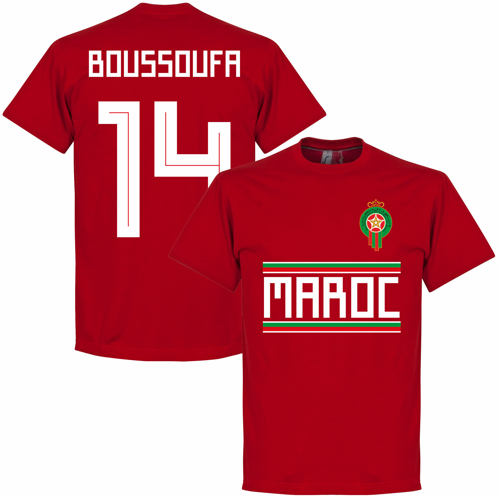 Maroko - Tričko - červené, Mbark Boussoufa, číslo 14