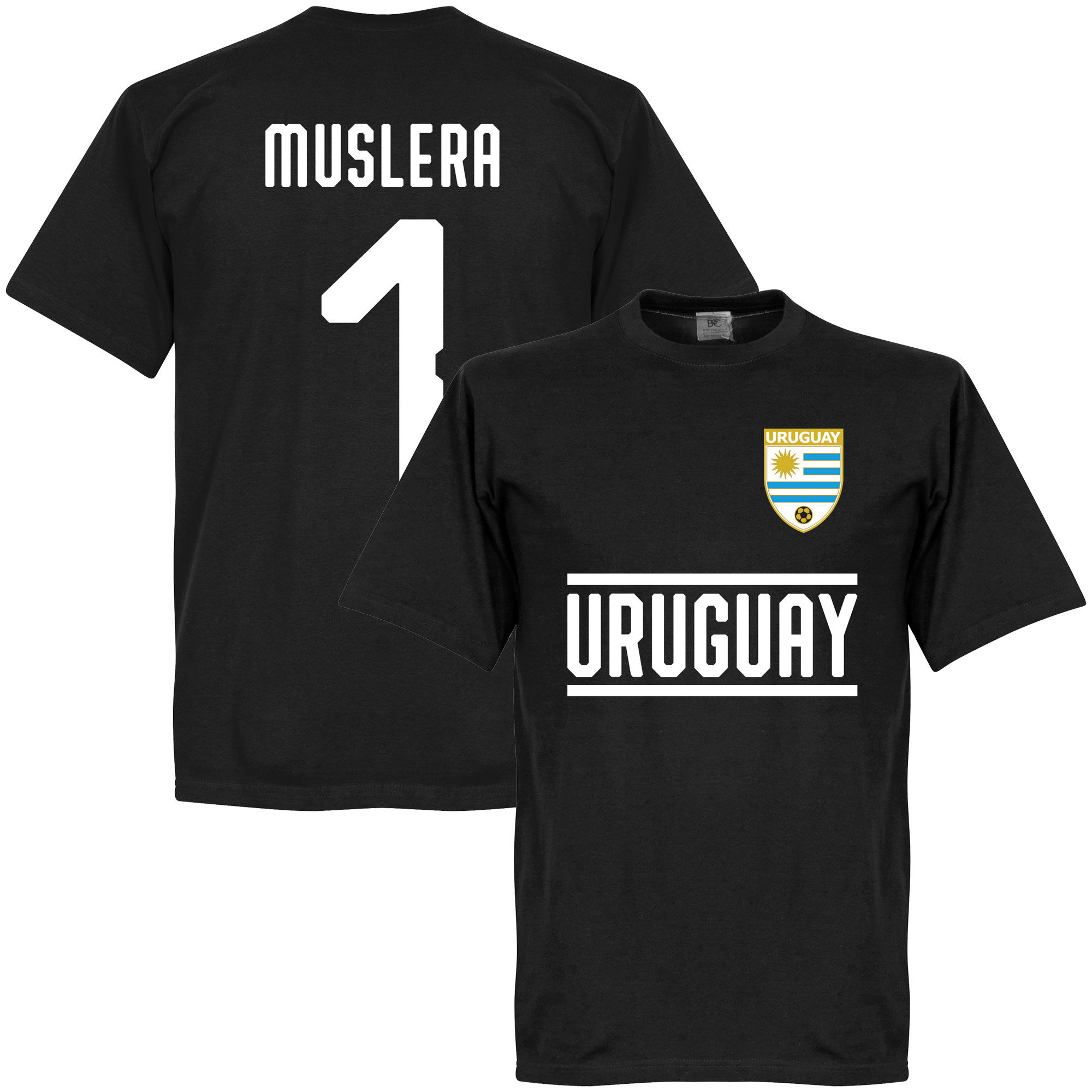 Uruguay - Tričko - číslo 1, Fernando Muslera, černé