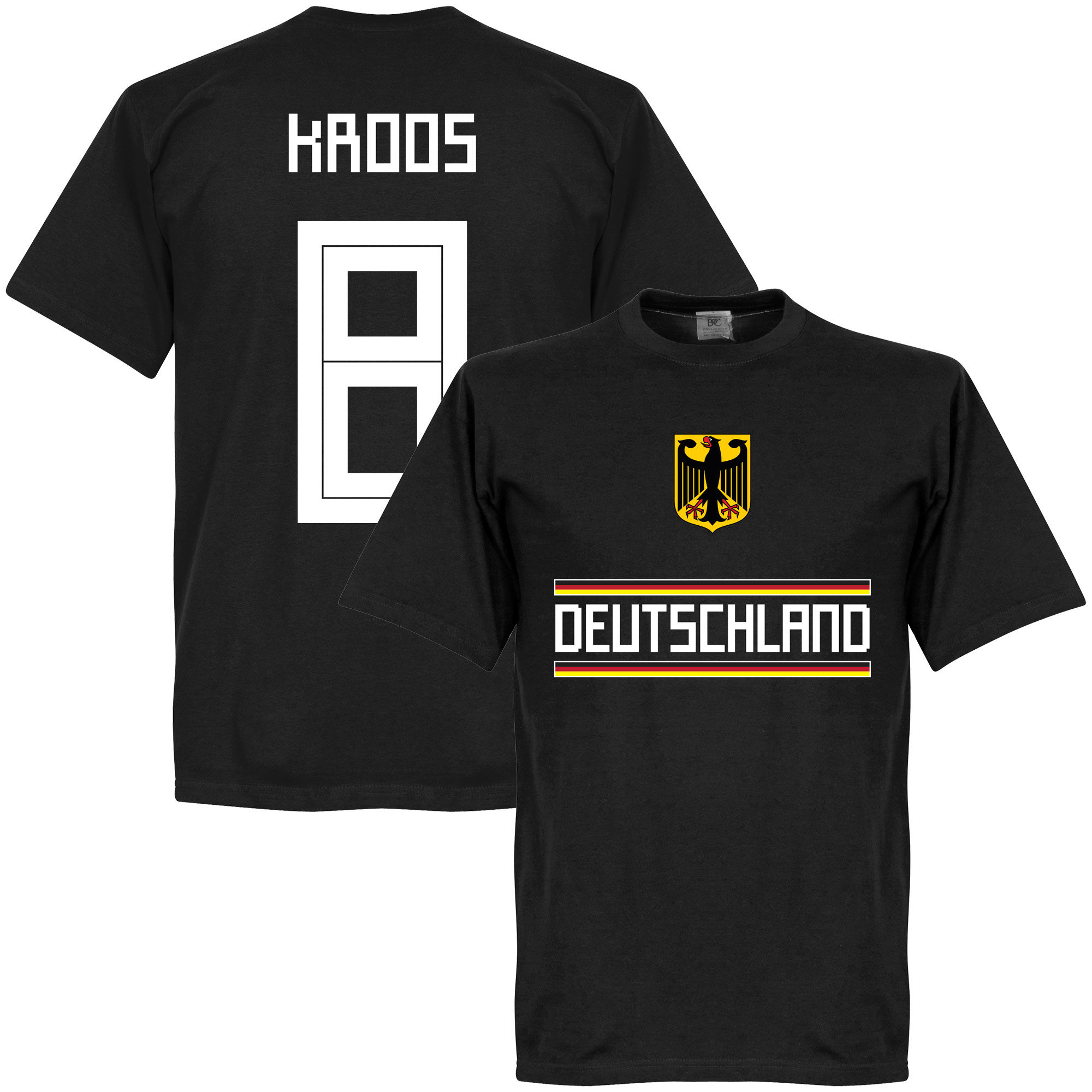 Německo - Tričko - Toni Kroos, číslo 8, černé