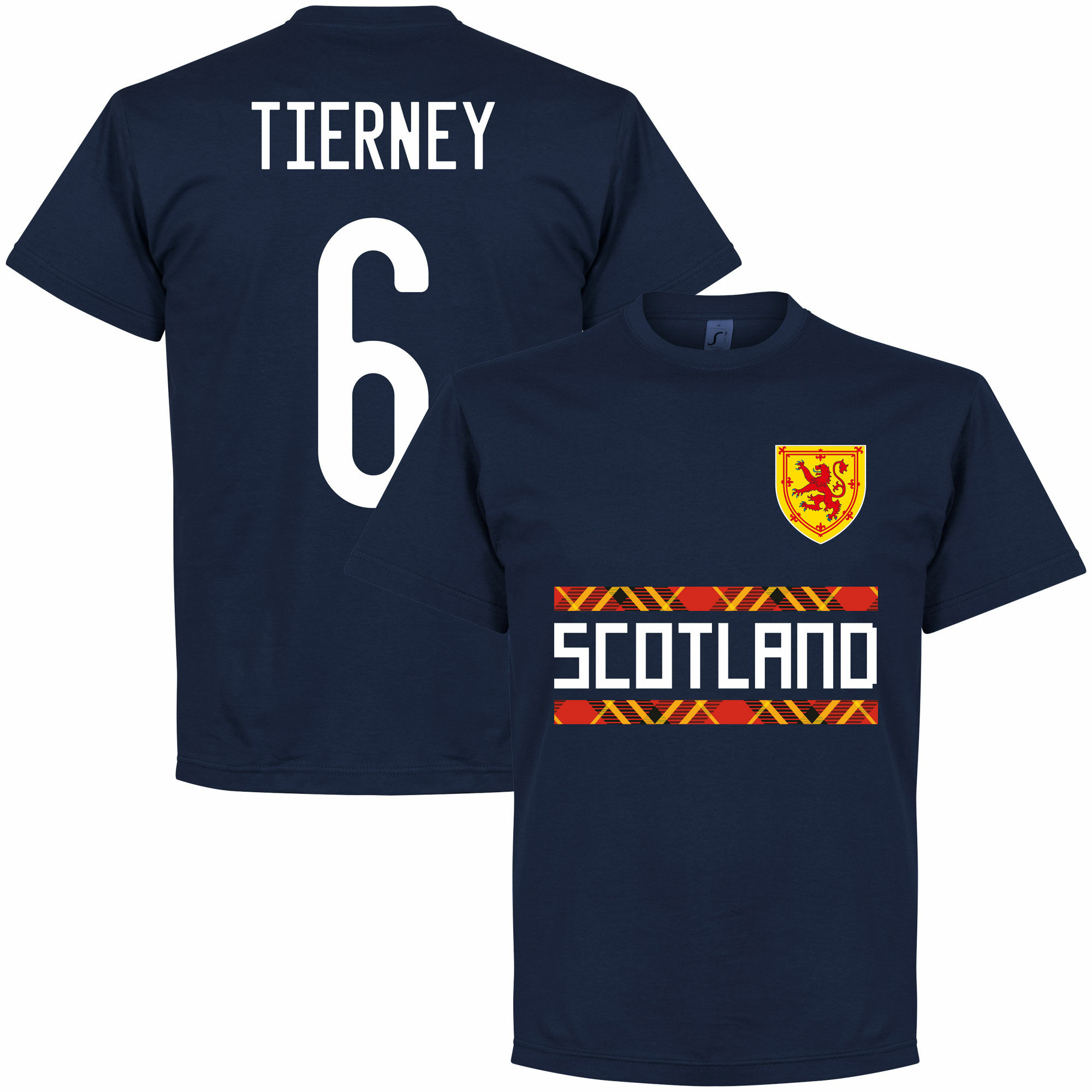 Skotsko - Tričko - číslo 6, Kieran Tierney, modré