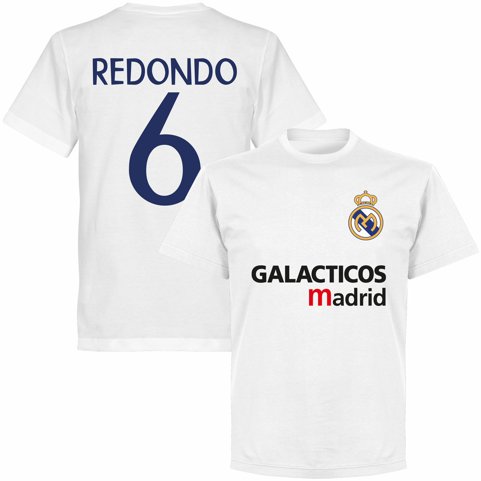 Real Madrid - Tričko "Galácticos Madrid" - bílé, Fernando Redondo, číslo 6