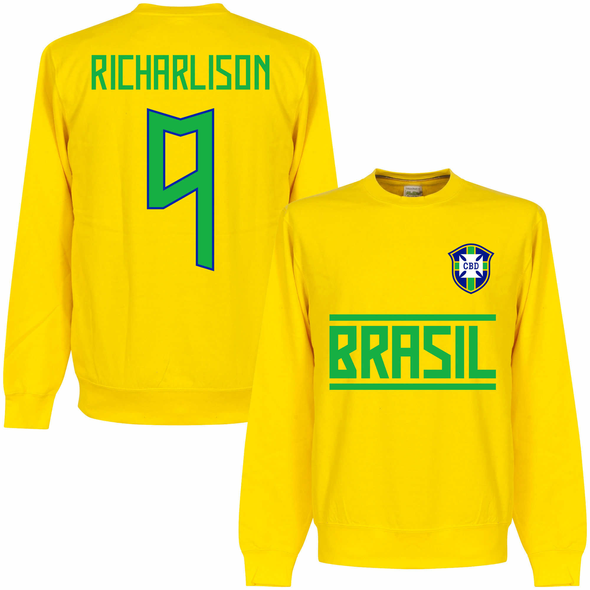 Brazílie - Mikina - Richarlison, žlutá, číslo 9