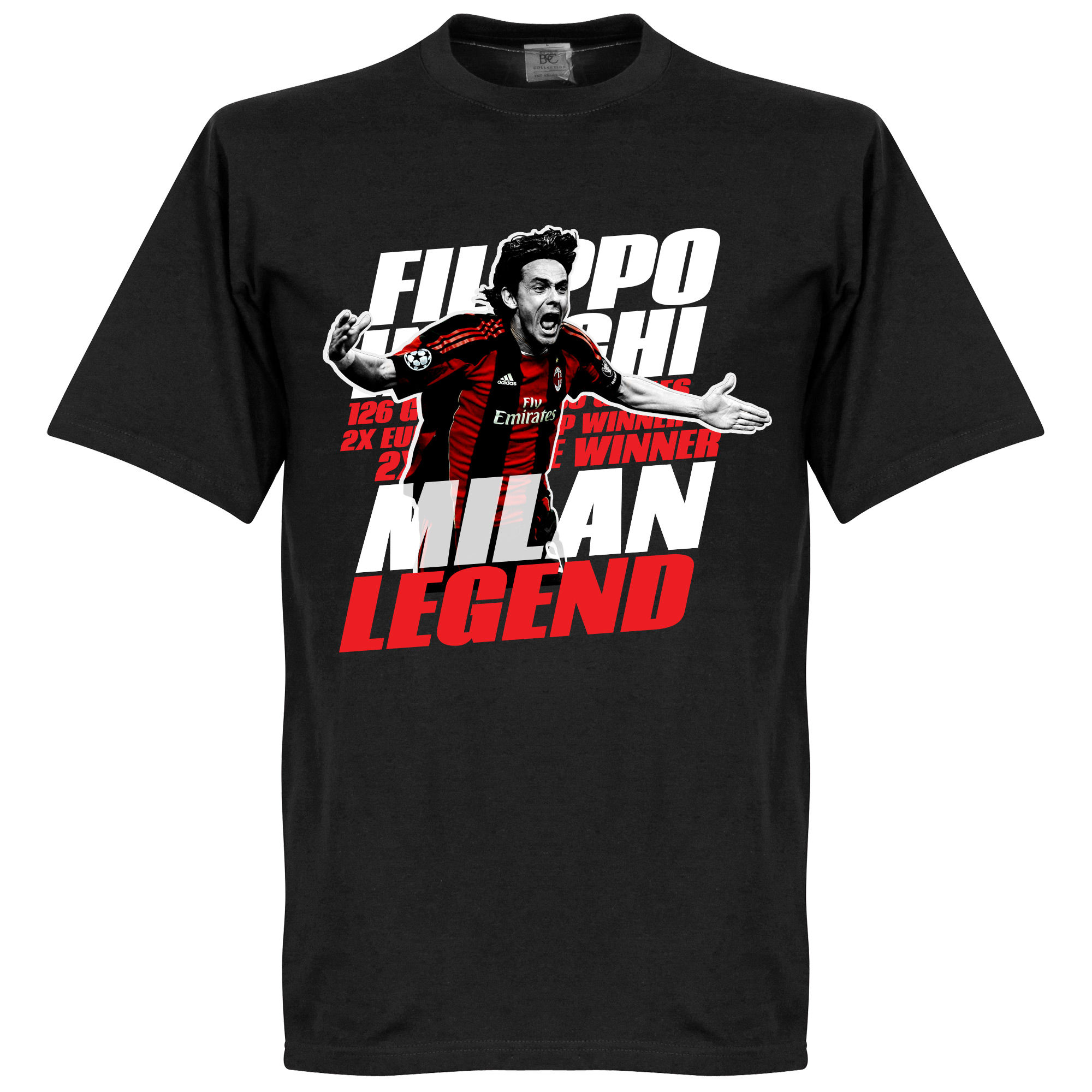 AC Milán - Tričko "Legend" - Filippo Inzaghi, černé