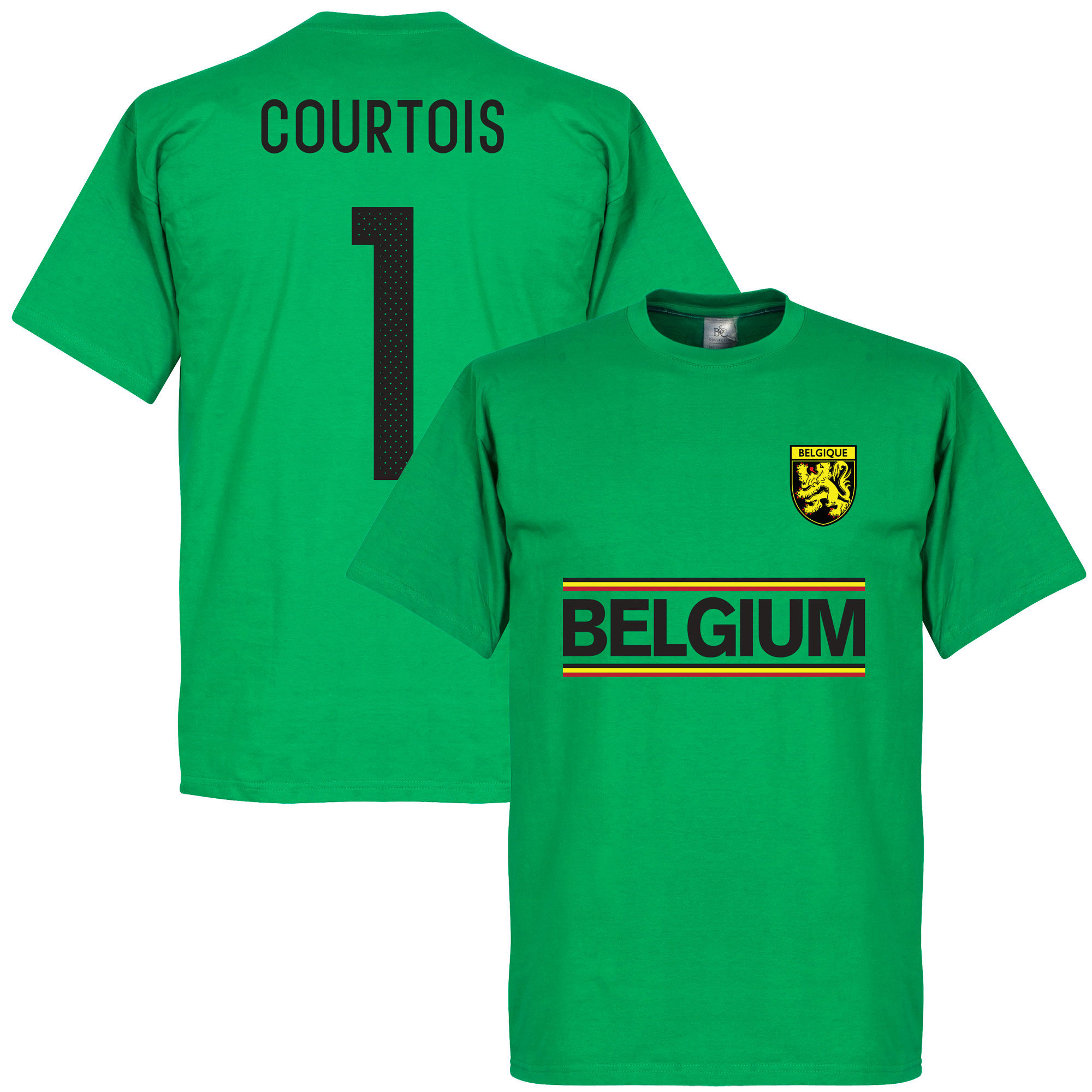 Belgium No1 Courtois Green Goalkeeper Soccer Country Jersey