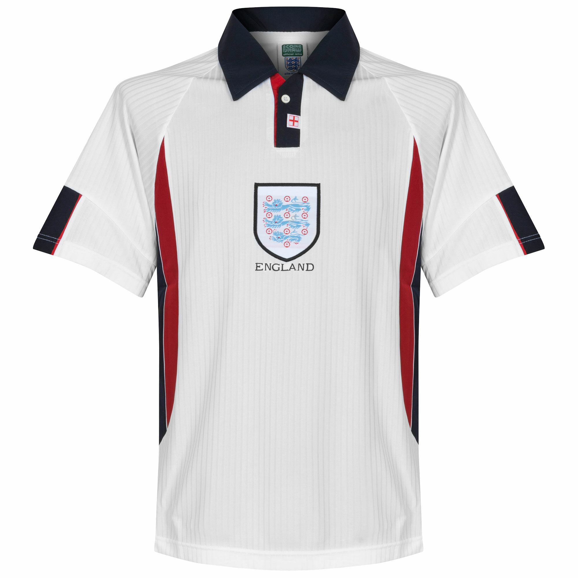 Anglie - Dres fotbalový - bílý, retrostyl, 1998, domácí, Mistrovství světa