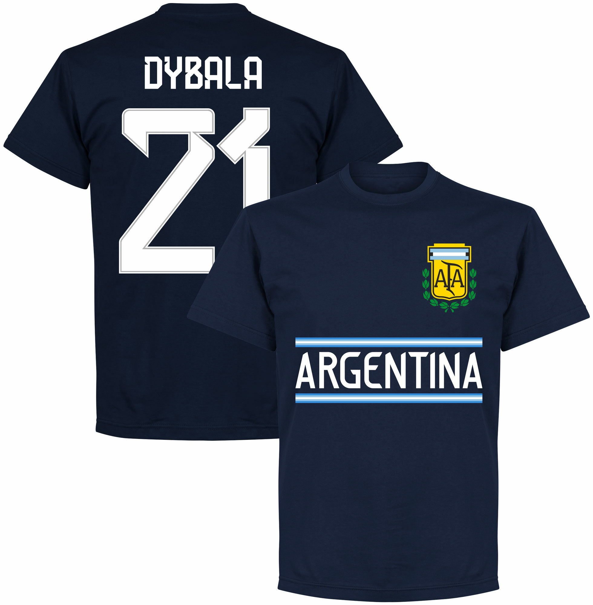 Argentina - Tričko - Paulo Dybala, číslo 21, modré