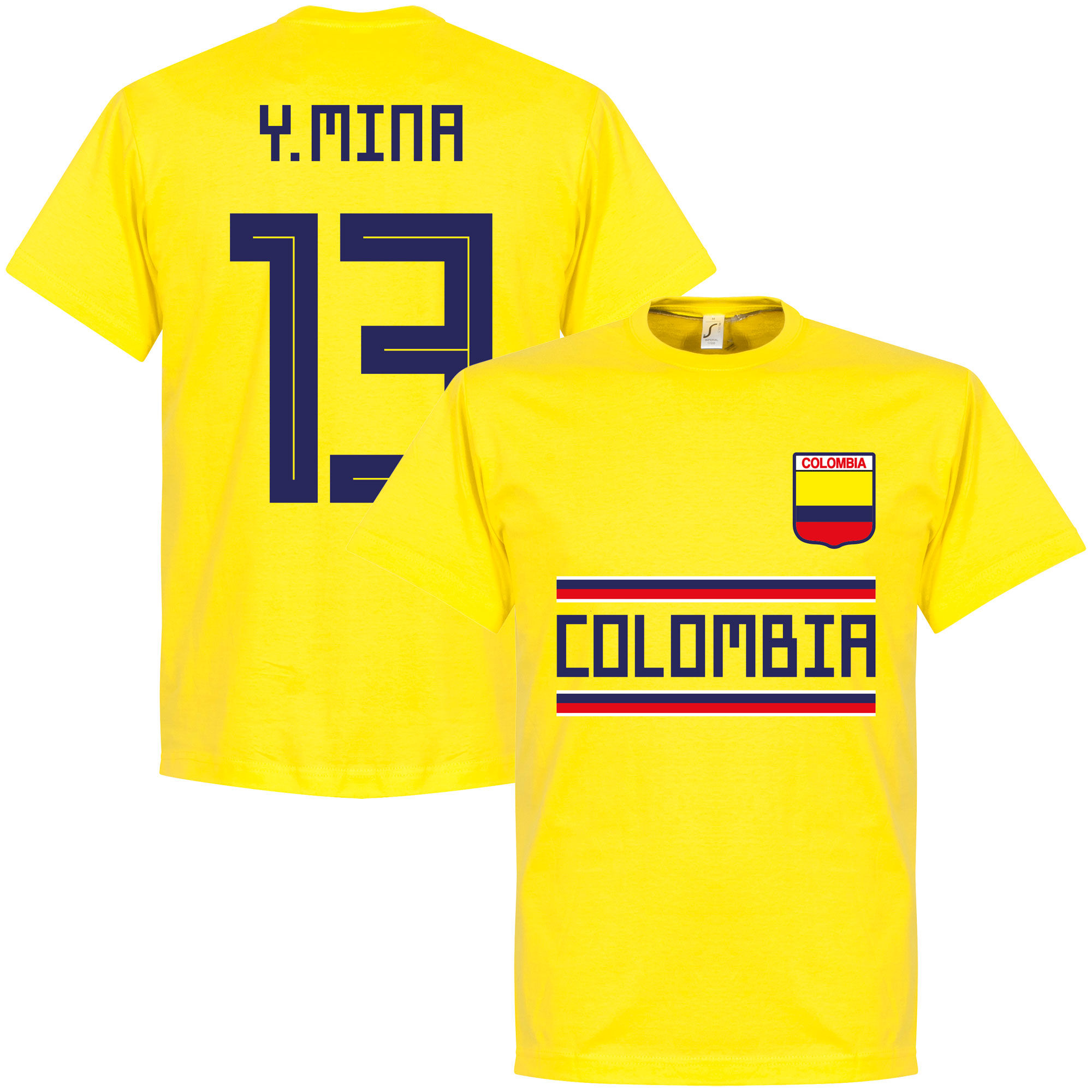 Kolumbie - Tričko - žluté, Yerry Mina, číslo 13