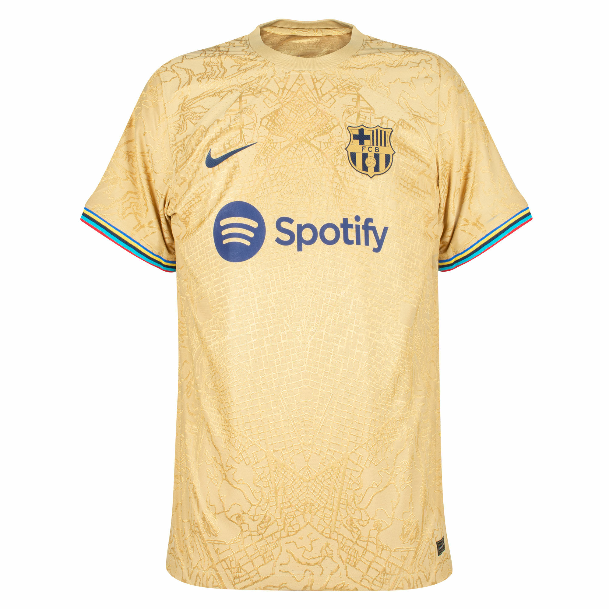 Barcelona - Dres fotbalový "Match" - žlutý, sezóna 2022/23, Dri-FIT ADV, venkovní