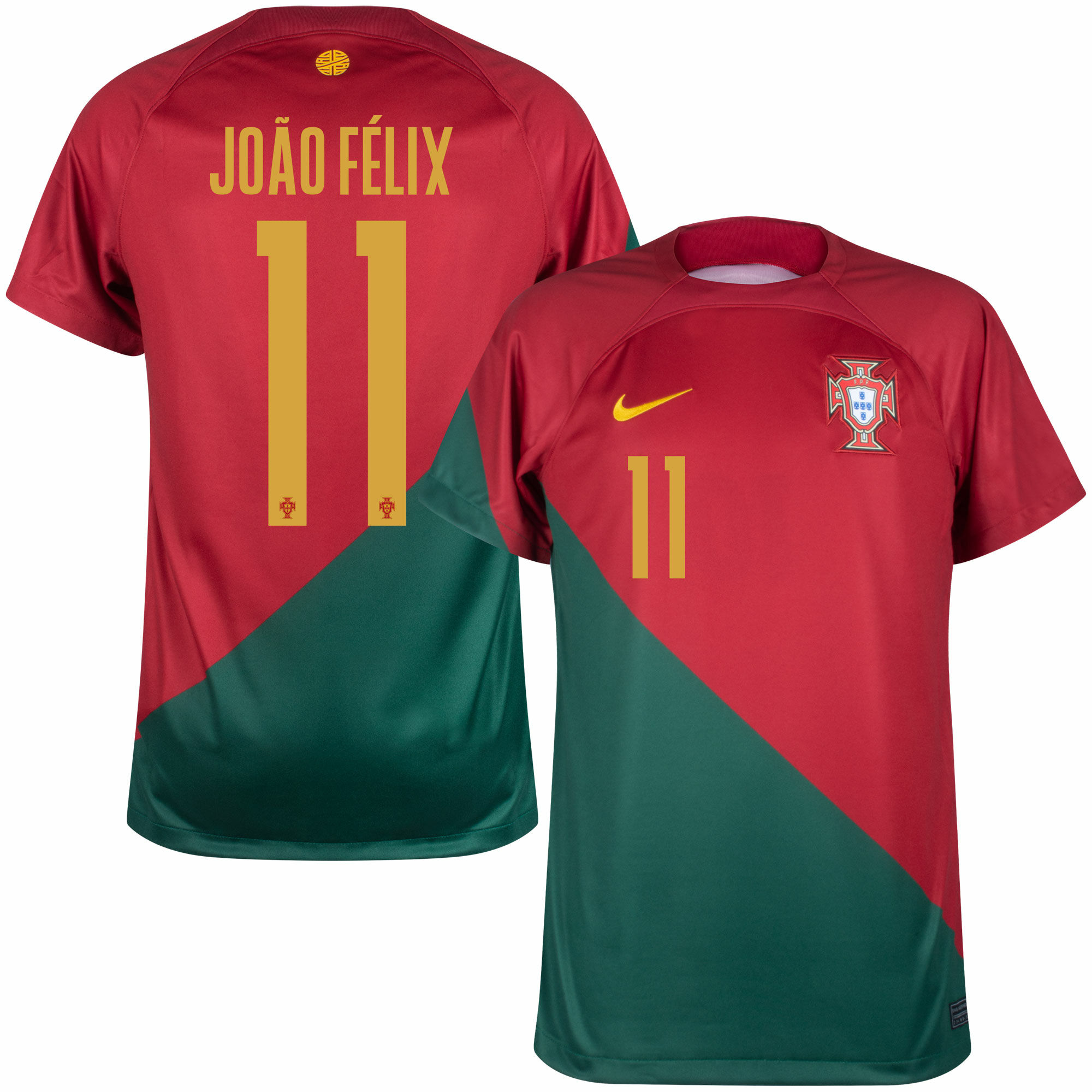 Portugalsko - Dres fotbalový - vínový, oficiální potisk, číslo 11, domácí, sezóna 2022/23, João Félix