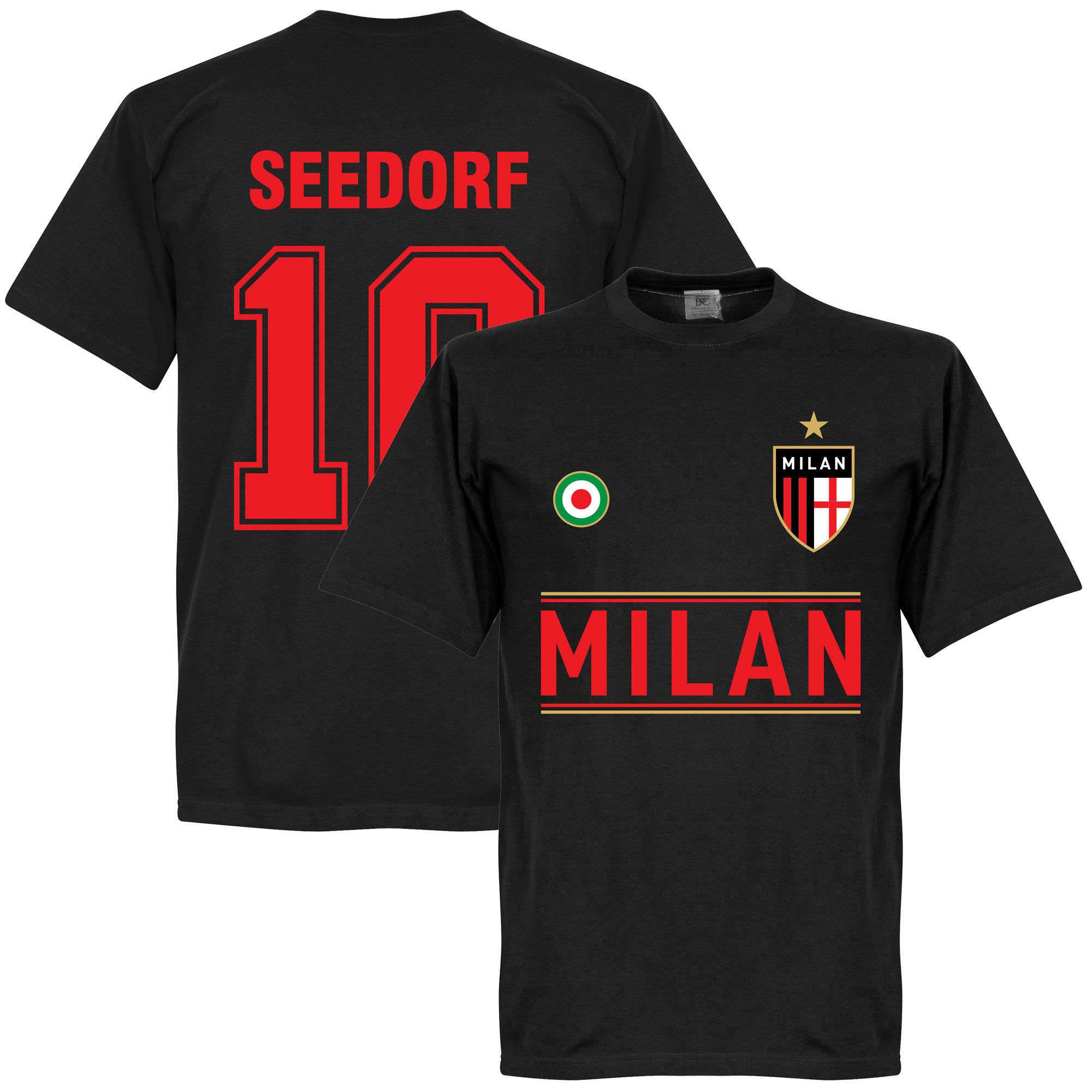 AC Milán - Tričko - Clarence Seedorf, číslo 10, černé
