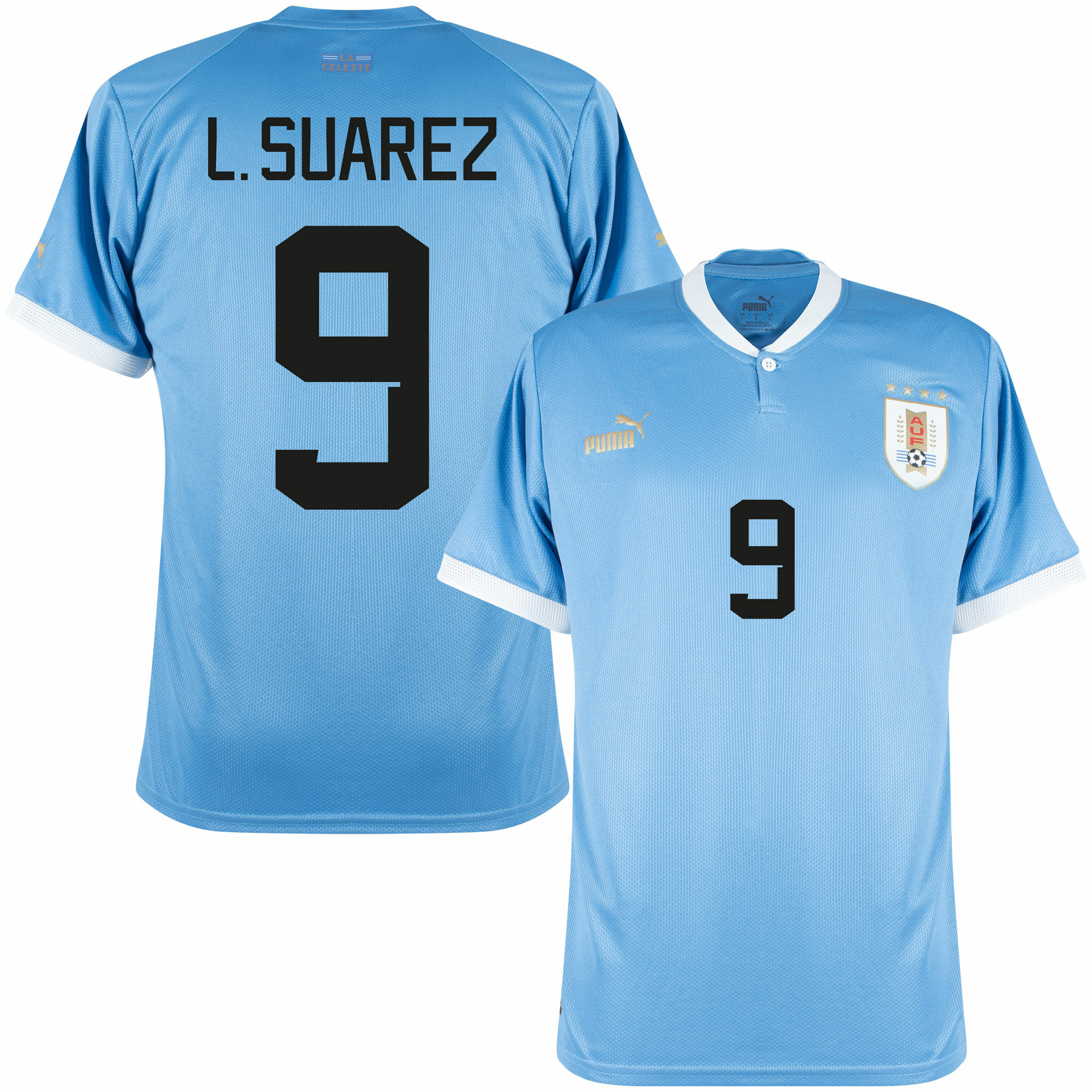 Uruguay - Dres fotbalový - Luis Suárez, oficiální potisk, domácí, sezóna 2022/23, modrý, číslo 9