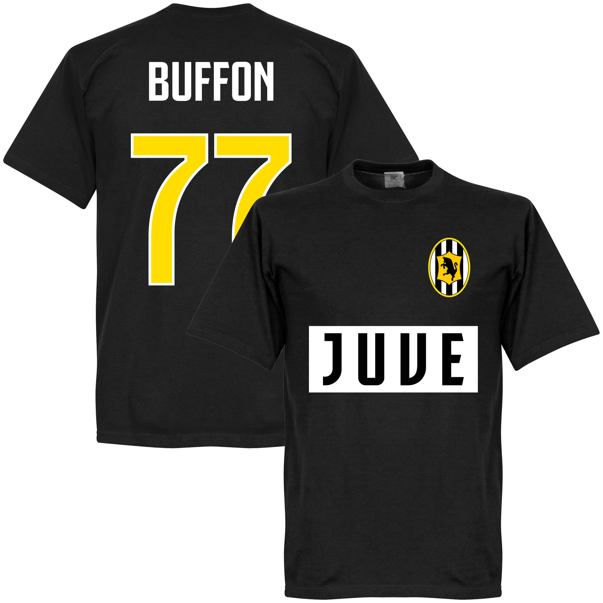 Juventus FC - Tričko - Gianluigi Buffon, číslo 77, černé