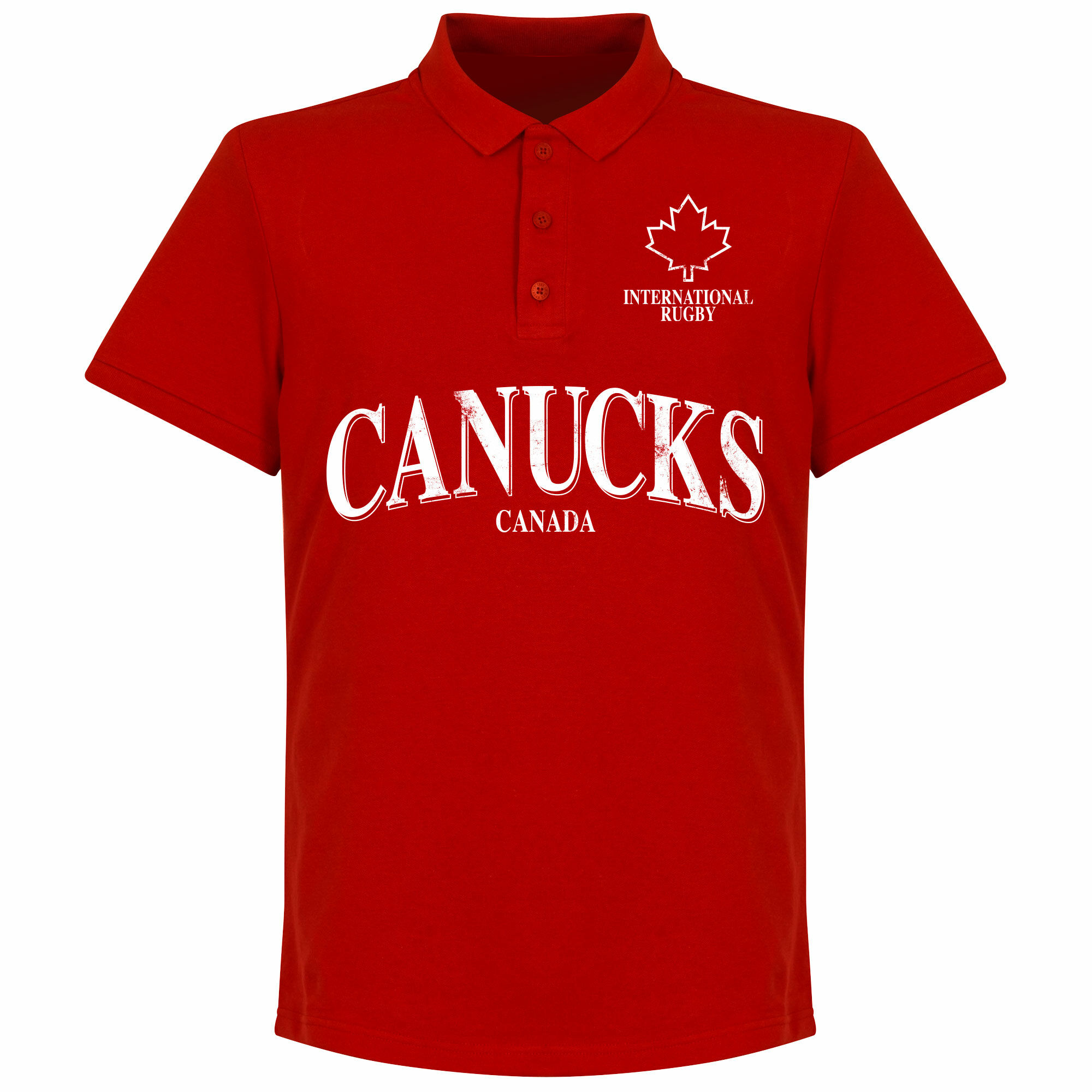 Kanada - Tričko s límečkem "Rugby" - červené
