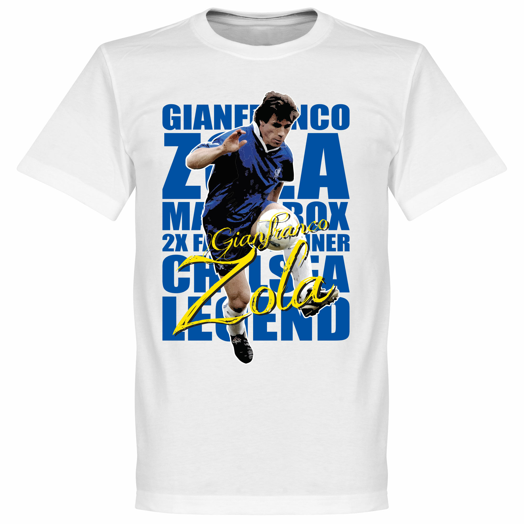 Chelsea - Tričko "Legend" - bílé, Gianfranco Zola