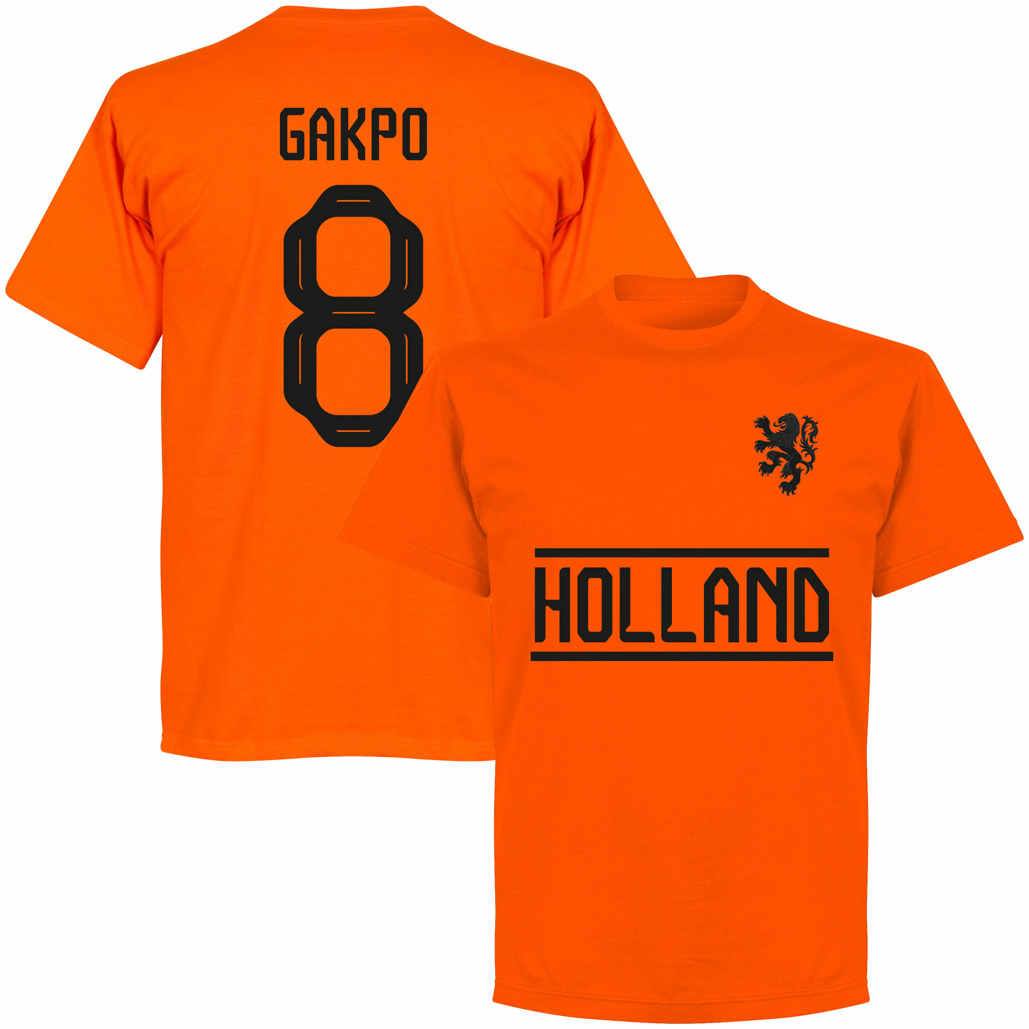 Nizozemí - Tričko - oranžové, Cody Gakpo, číslo 8