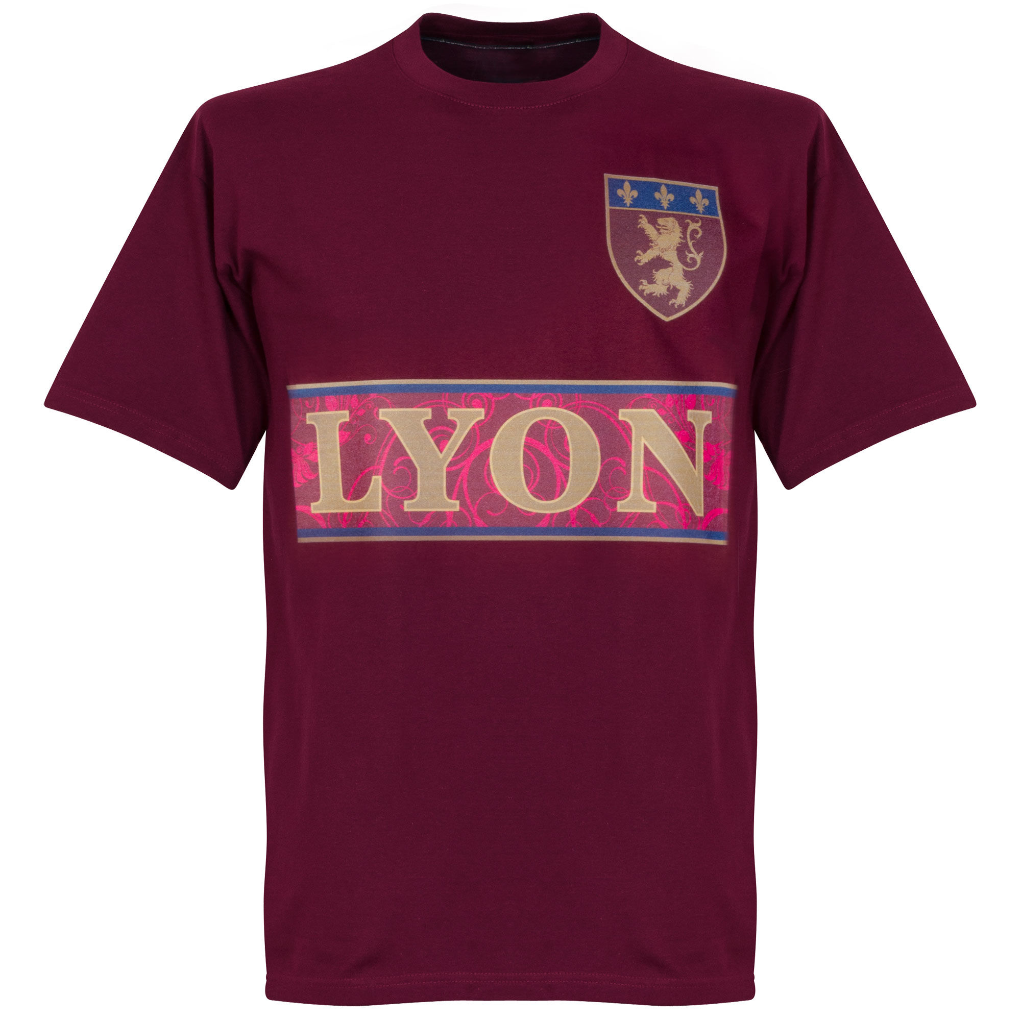 Olympique Lyon - Tričko - vínové