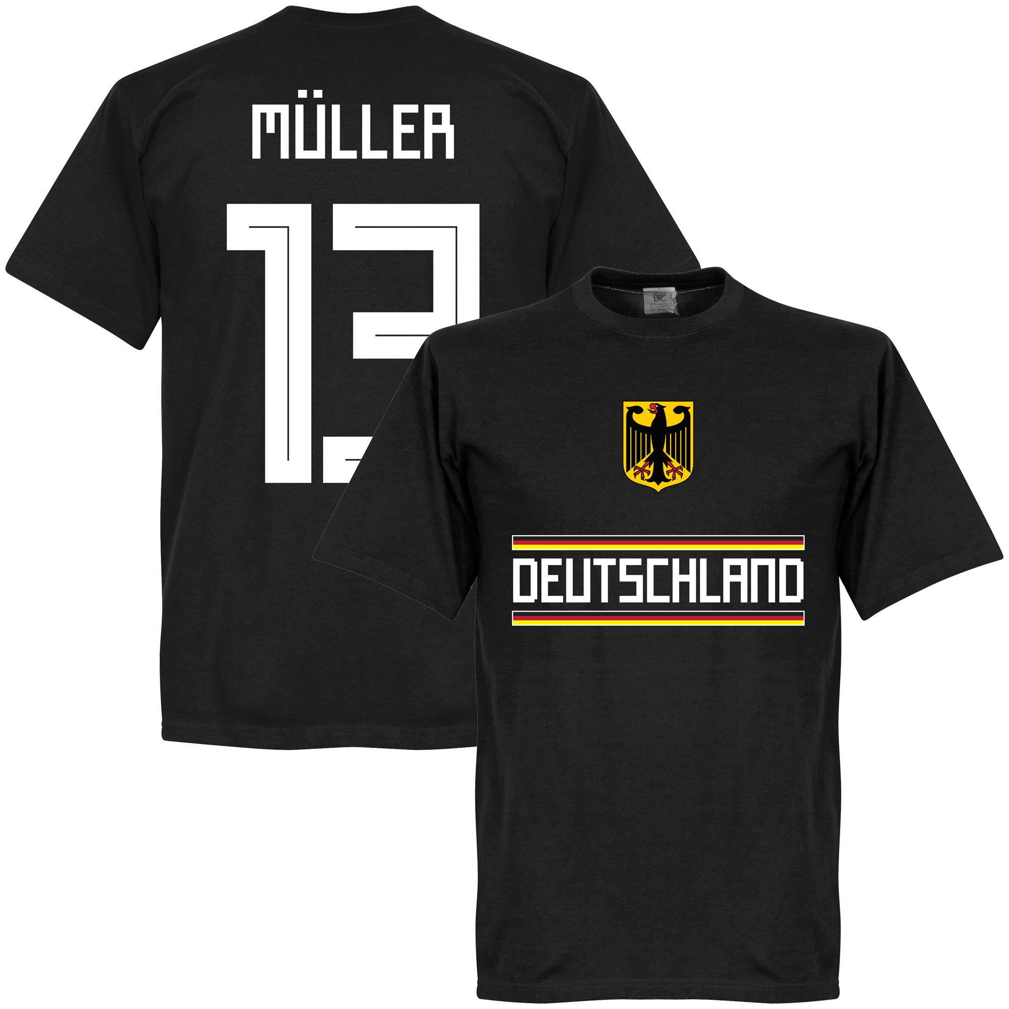 Německo - Tričko - Thomas Müller, číslo 13, černé