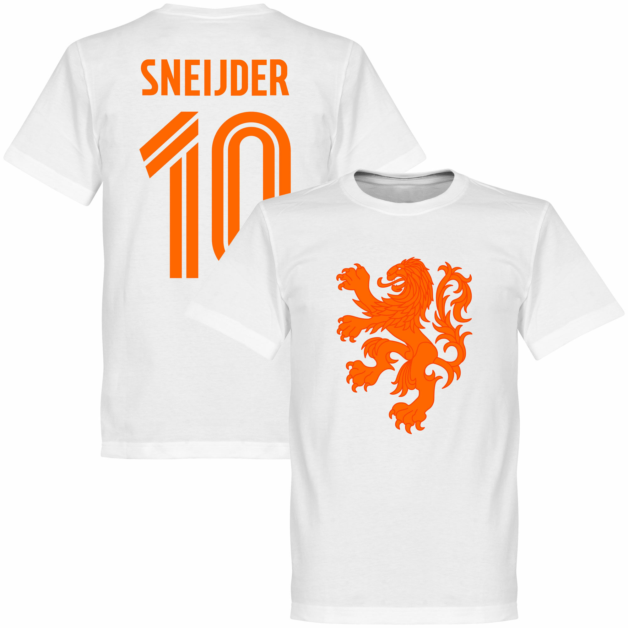Nizozemí - Tričko "Lion" - bílé, Wesley Sneijder, číslo 10
