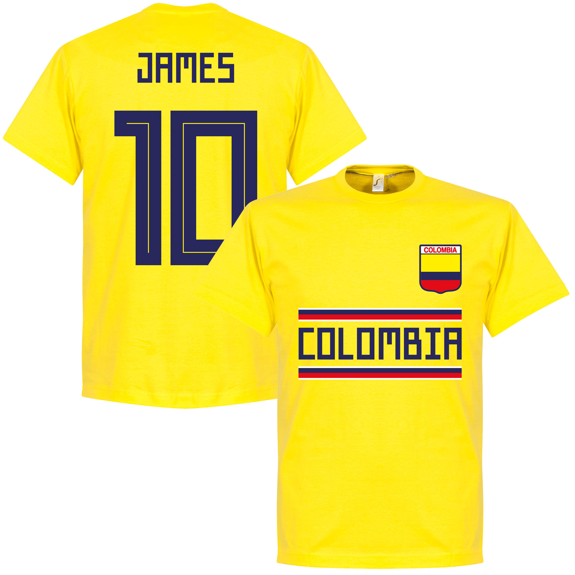 Kolumbie - Tričko - žluté, číslo 10, James Rodríguez