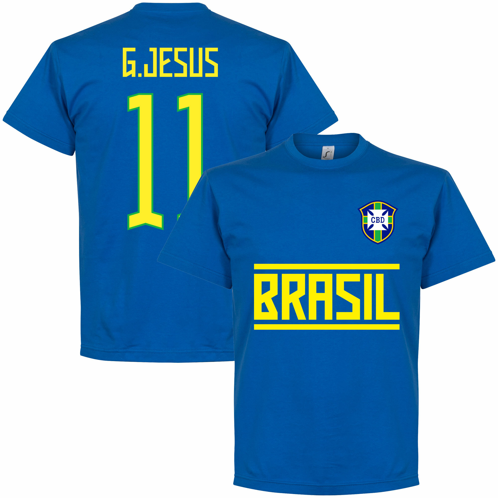 Brazílie - Tričko - Gabriel Jesus, číslo 11, modré