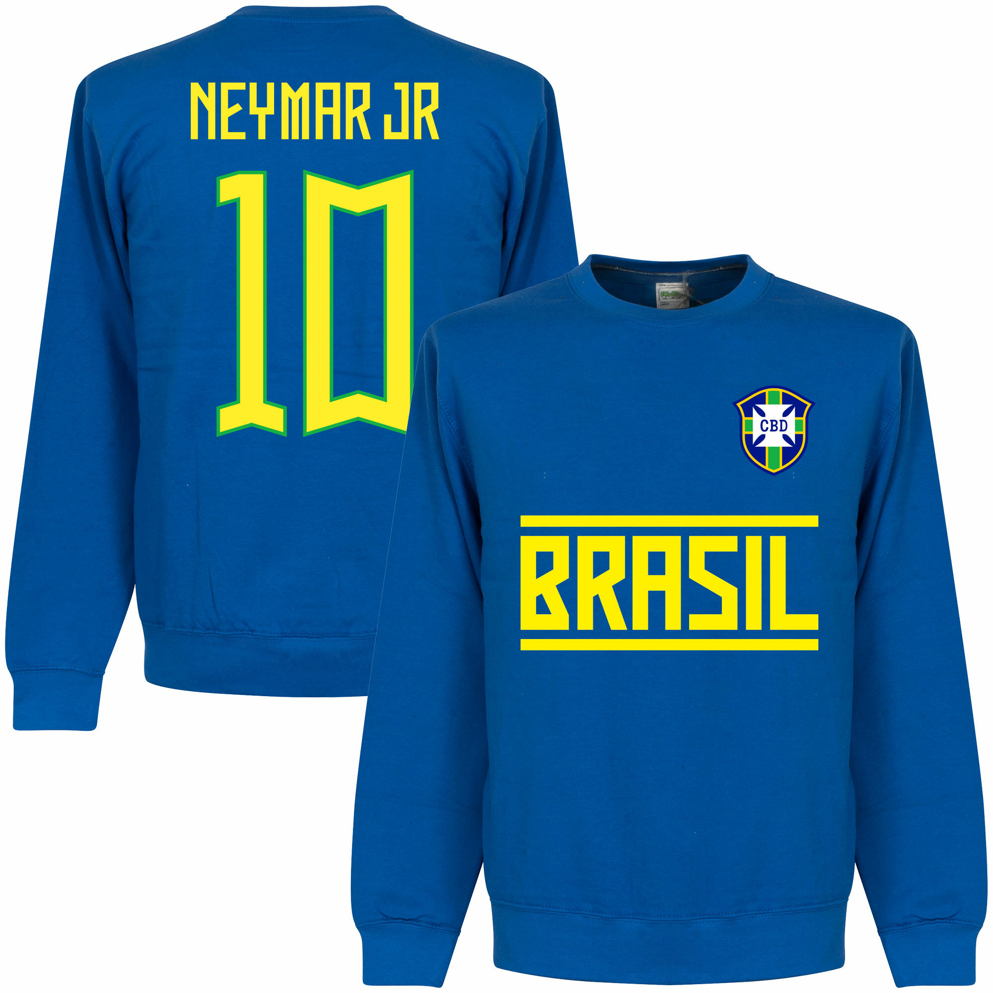 Brazílie - Mikina s kapucí - modrá, číslo 10, Neymar