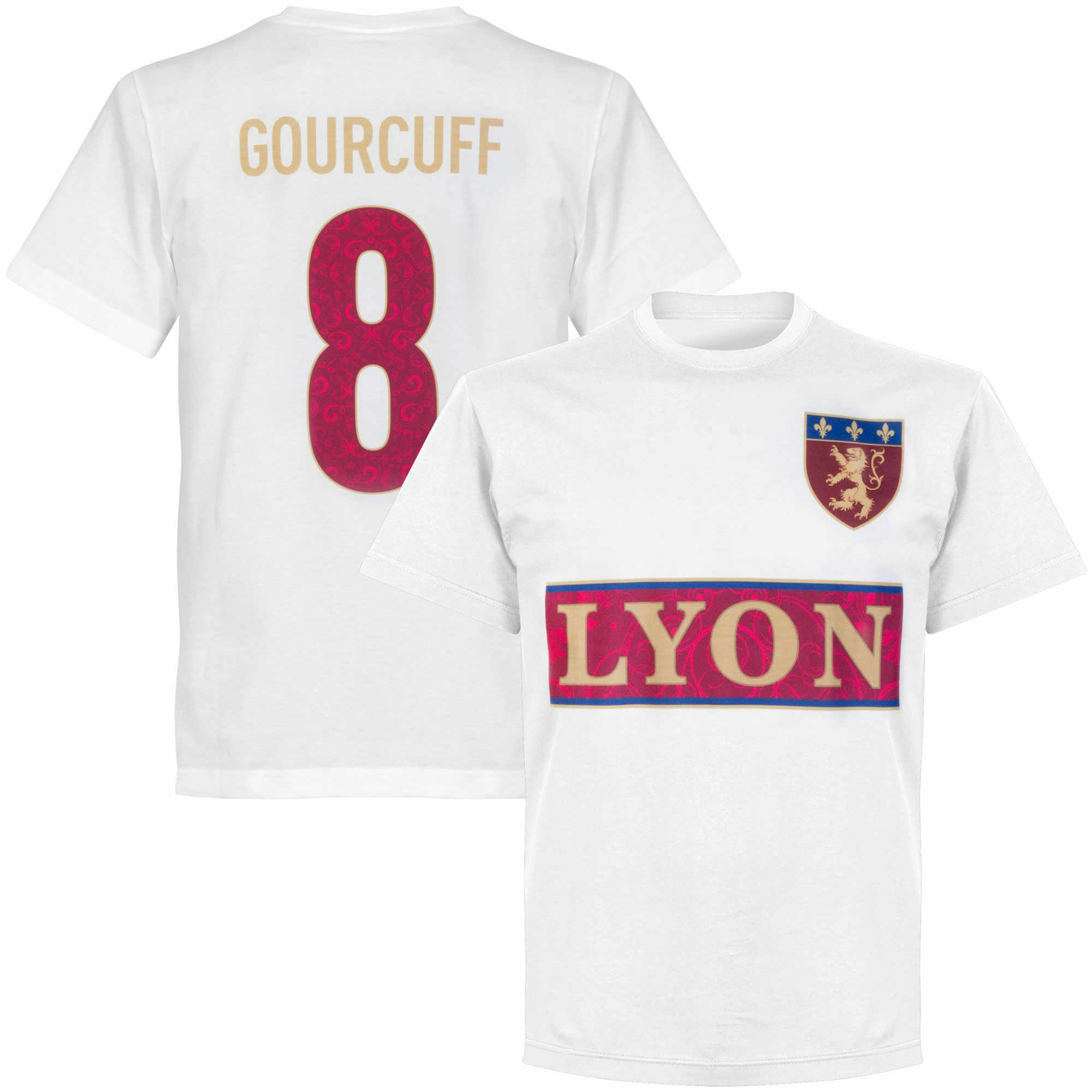 Olympique Lyon - Tričko - Yoann Gourcuff, bílé, číslo 8