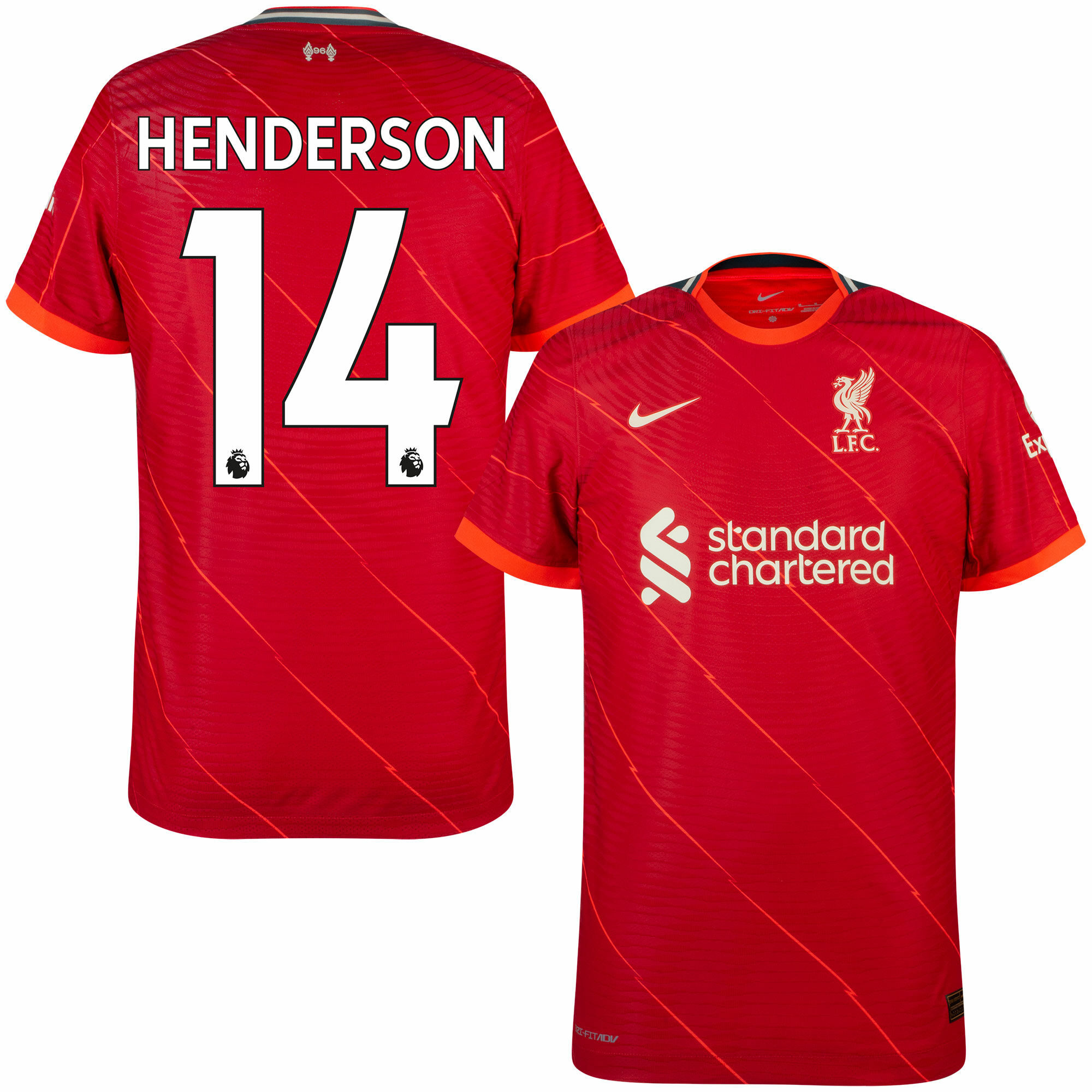 Liverpool - Dres fotbalový "Match" - sezóna 2021/22, Jordan Henderson, Dri-FIT ADV, domácí, červený, číslo 14